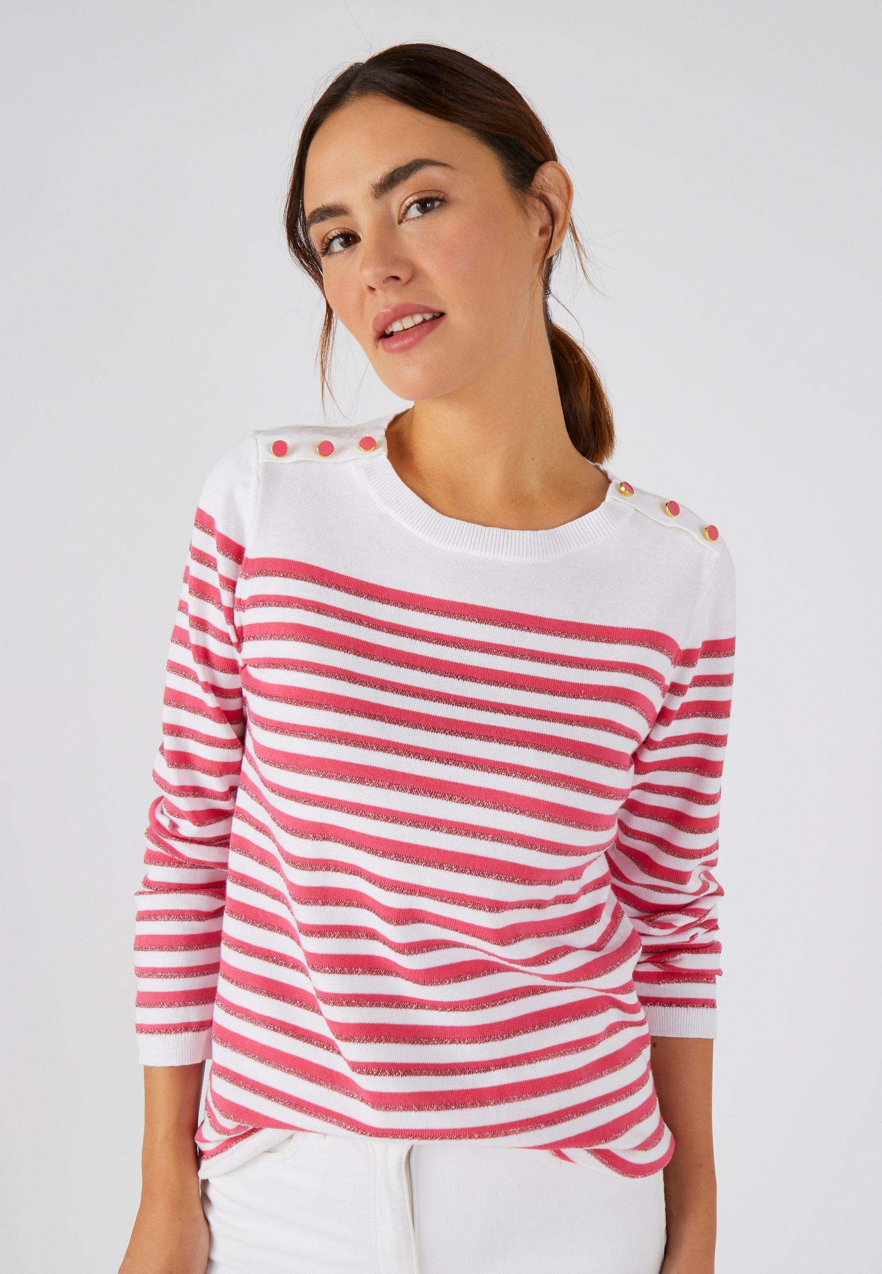 Shirt Mit Glanzstreifen. Damen Rosa 38 von Damart