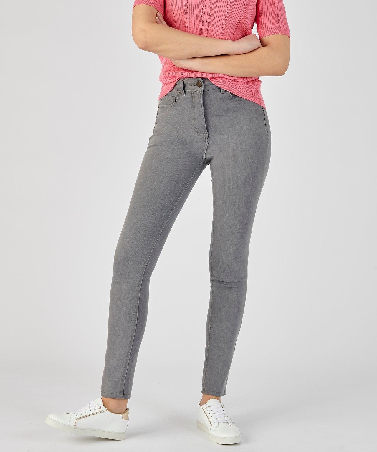 Slim-jeans, Perfect Fit By . Damen Grau 42 von Damart
