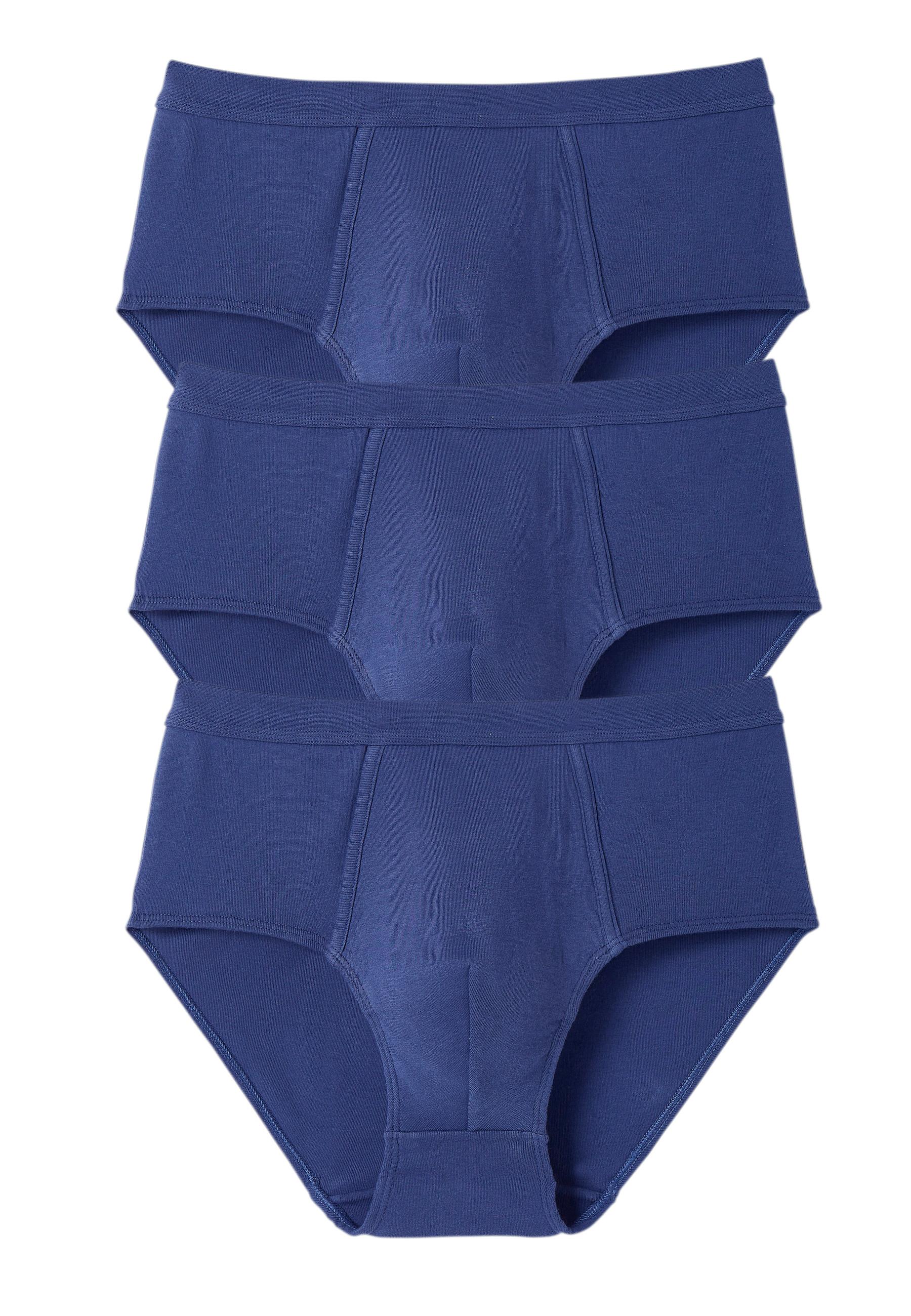 Slips Im 3er-pack Aus Reiner Baumwolle. Herren Blau L von Damart