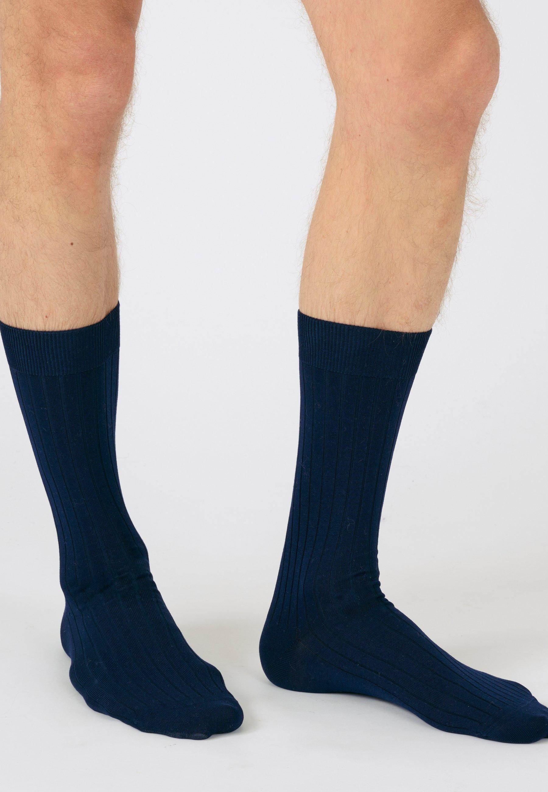 Socken Aus Fil-d`ecosse-mischung. Herren Blau 39-41 von Damart