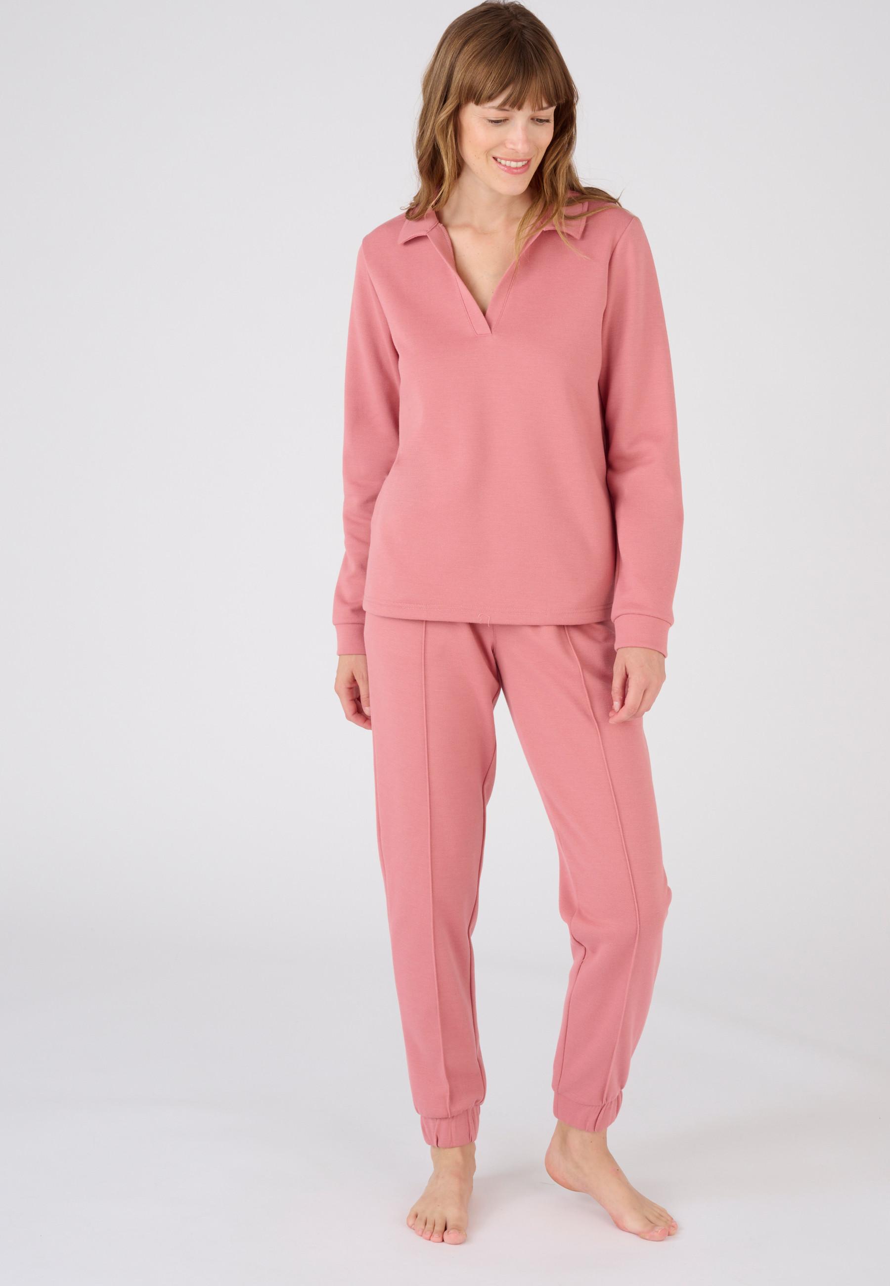 Sweatshirt Mit Polokragen. Damen Rosa 46/48 von Damart