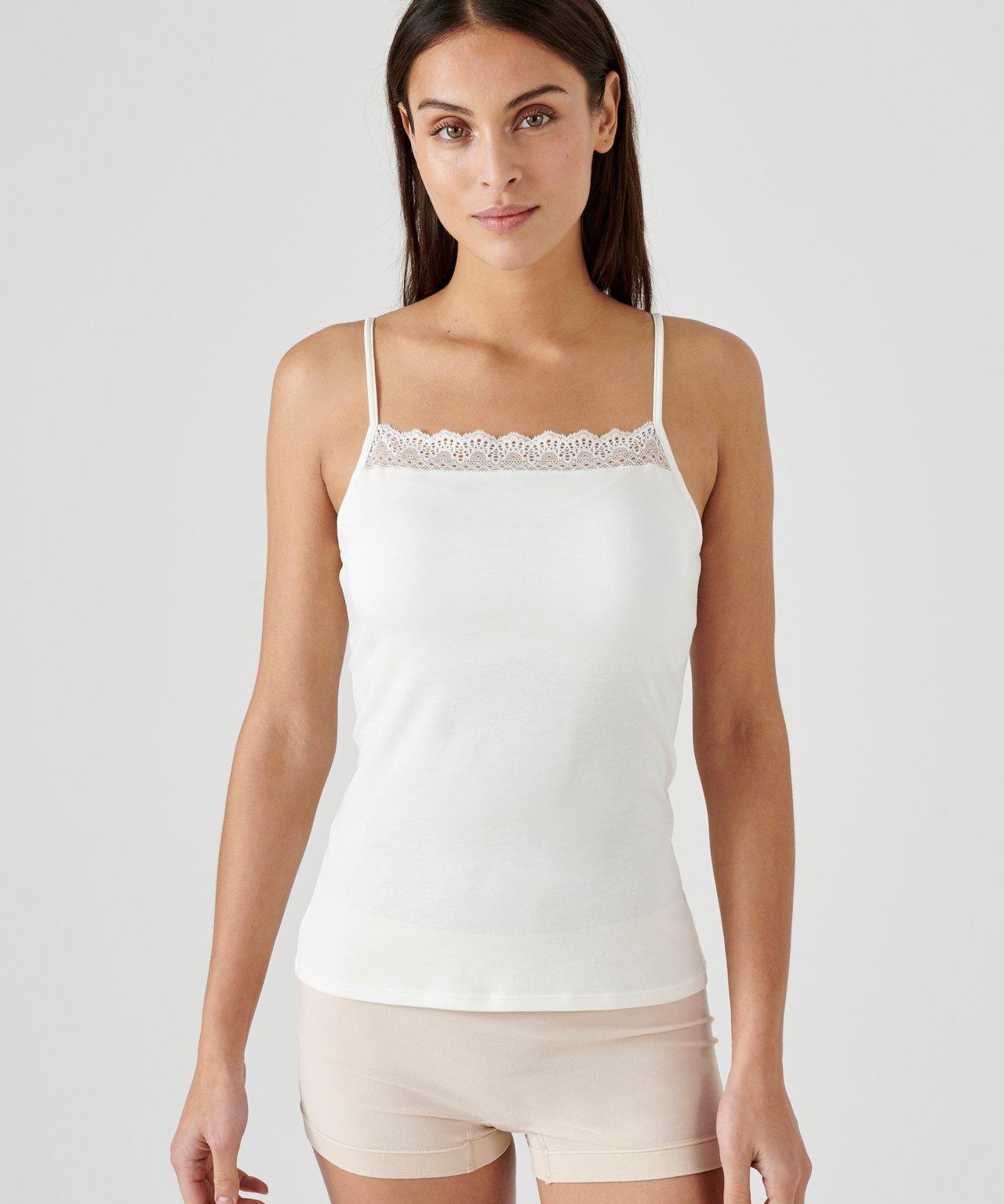 Träger-shirt Mit Integriertem Bustier, Perfect Fit By . Damen Weiss 34/36 von Damart