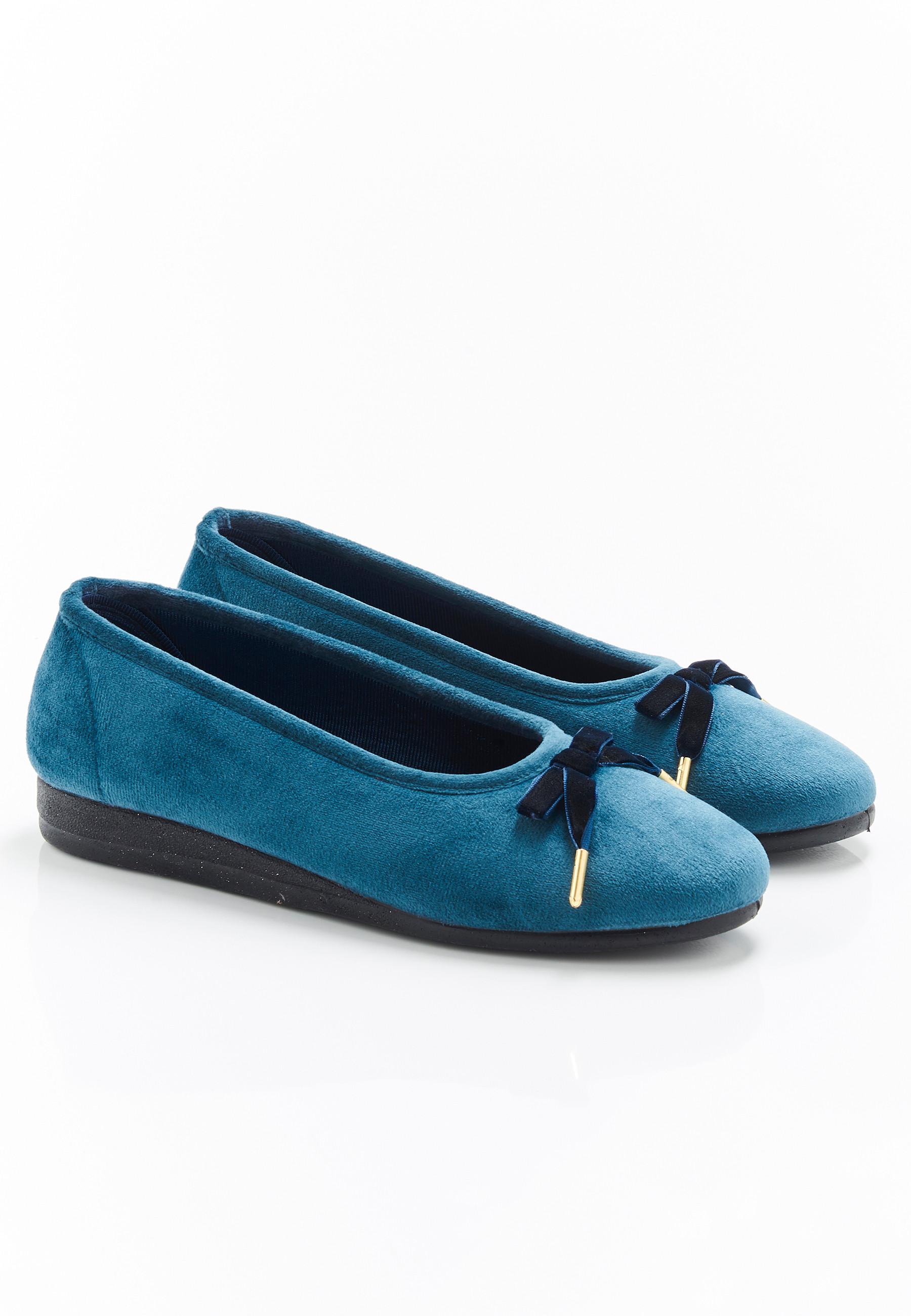 Ultraflexible Ballerinas In Samt-optik. Damen Blau 37 von Damart