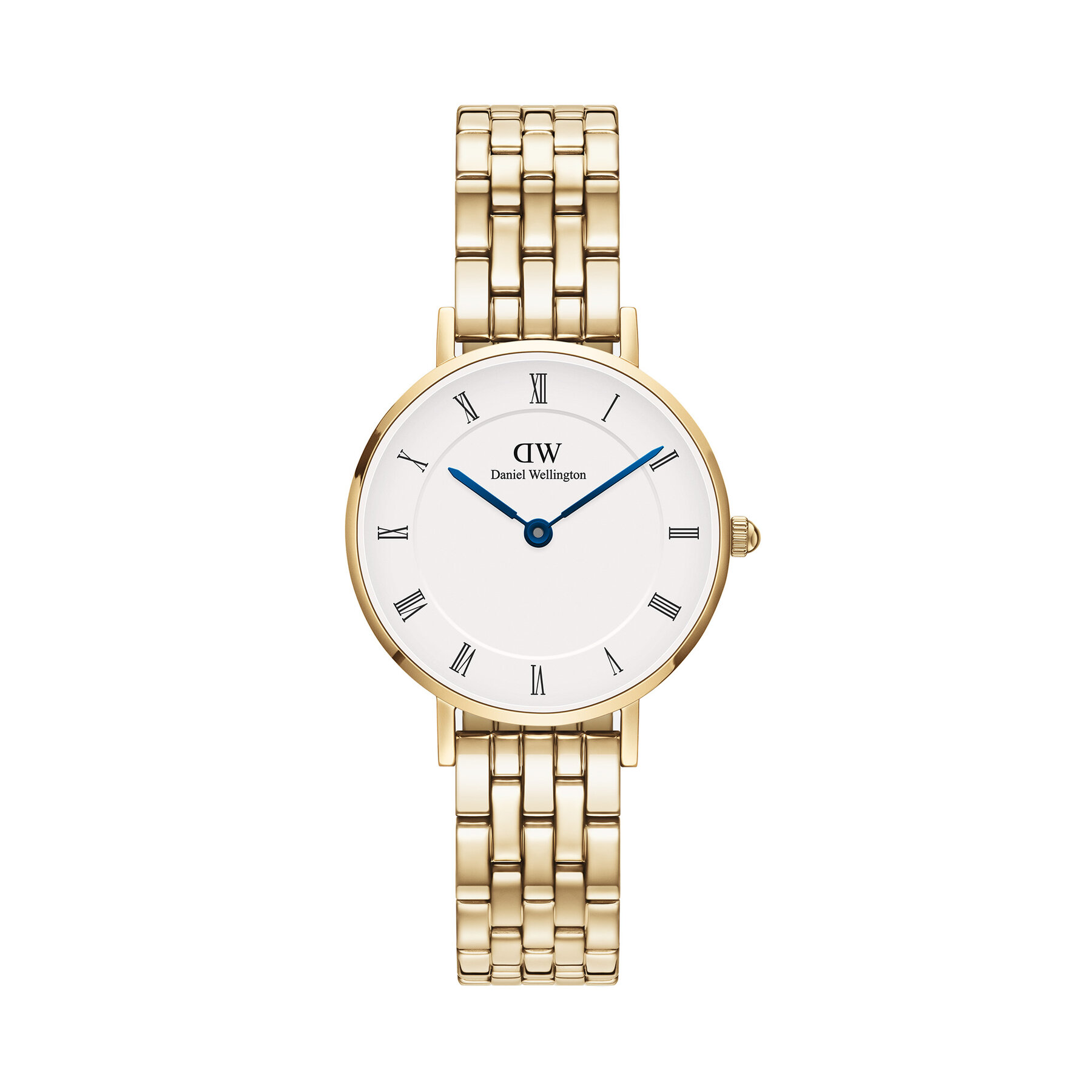 Uhr Daniel Wellington Petite Roman Numerals 5-Link DW00100682 Gold/White von Daniel Wellington