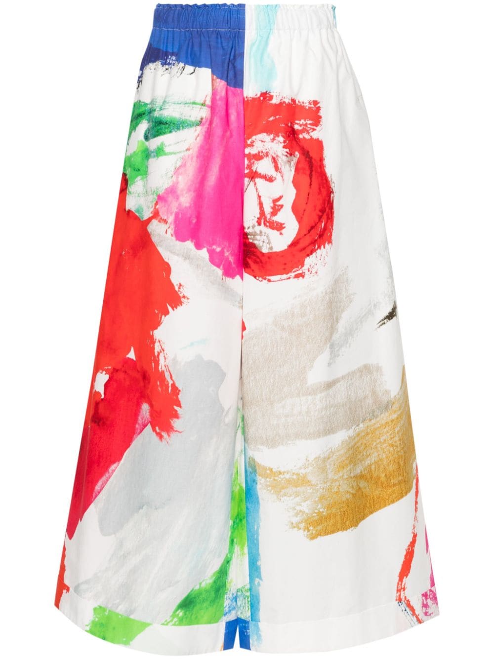 Daniela Gregis abstract-print palazzo pants - White von Daniela Gregis