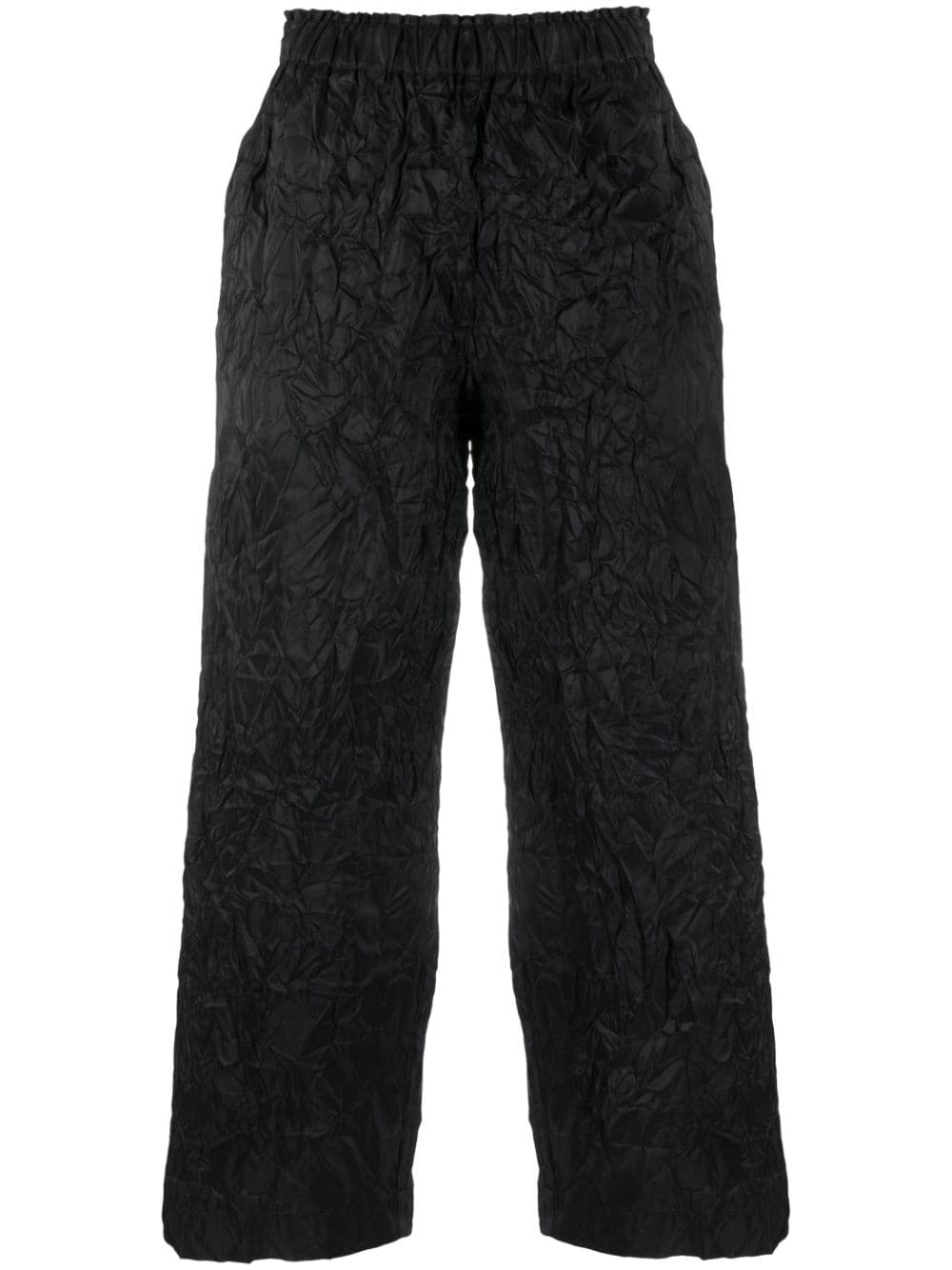 Daniela Gregis crincked-finish cropped trousers - Black von Daniela Gregis