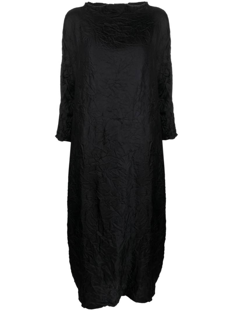 Daniela Gregis crinkled silk midi dress - Black von Daniela Gregis