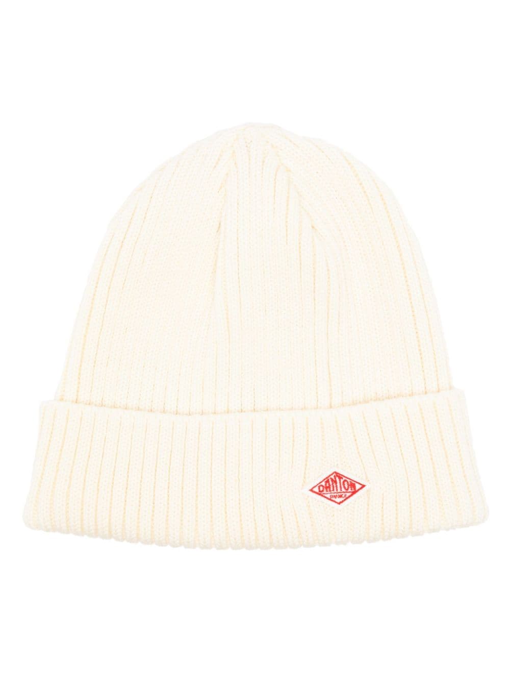 Danton logo-appliqué wool beanie - Neutrals von Danton