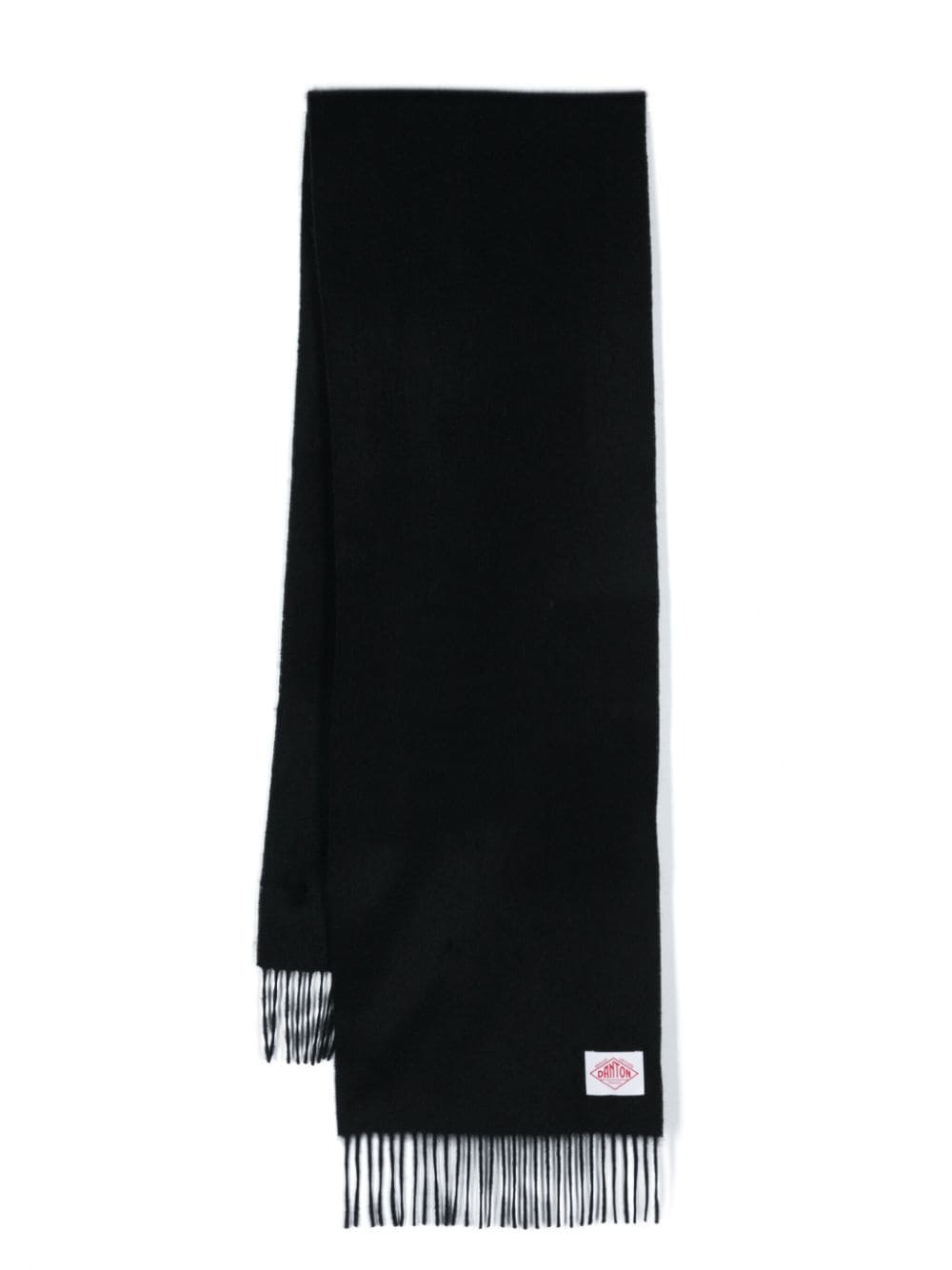 Danton wool-cashmere fringed scarf - Black von Danton