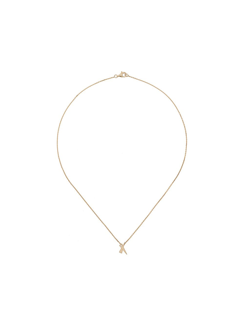 Daou 18kt yellow gold Kiss diamond pendant necklace von Daou