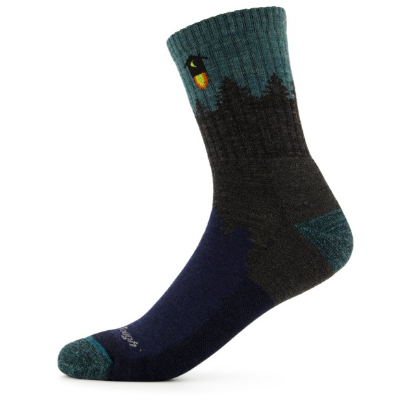 Darn Tough - Number 2 Micro Crew Midweight with Cushion - Wandersocken Gr L;M;XL oliv;schwarz/blau von Darn Tough