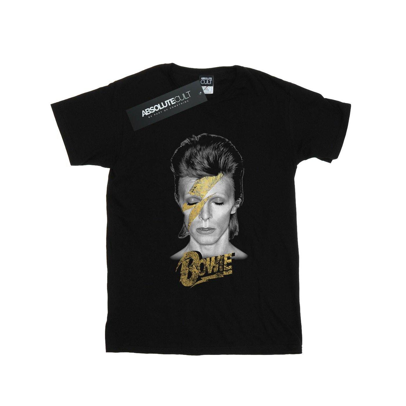 Aladdin Sane Gold Bolt Tshirt Jungen Schwarz 128 von David Bowie