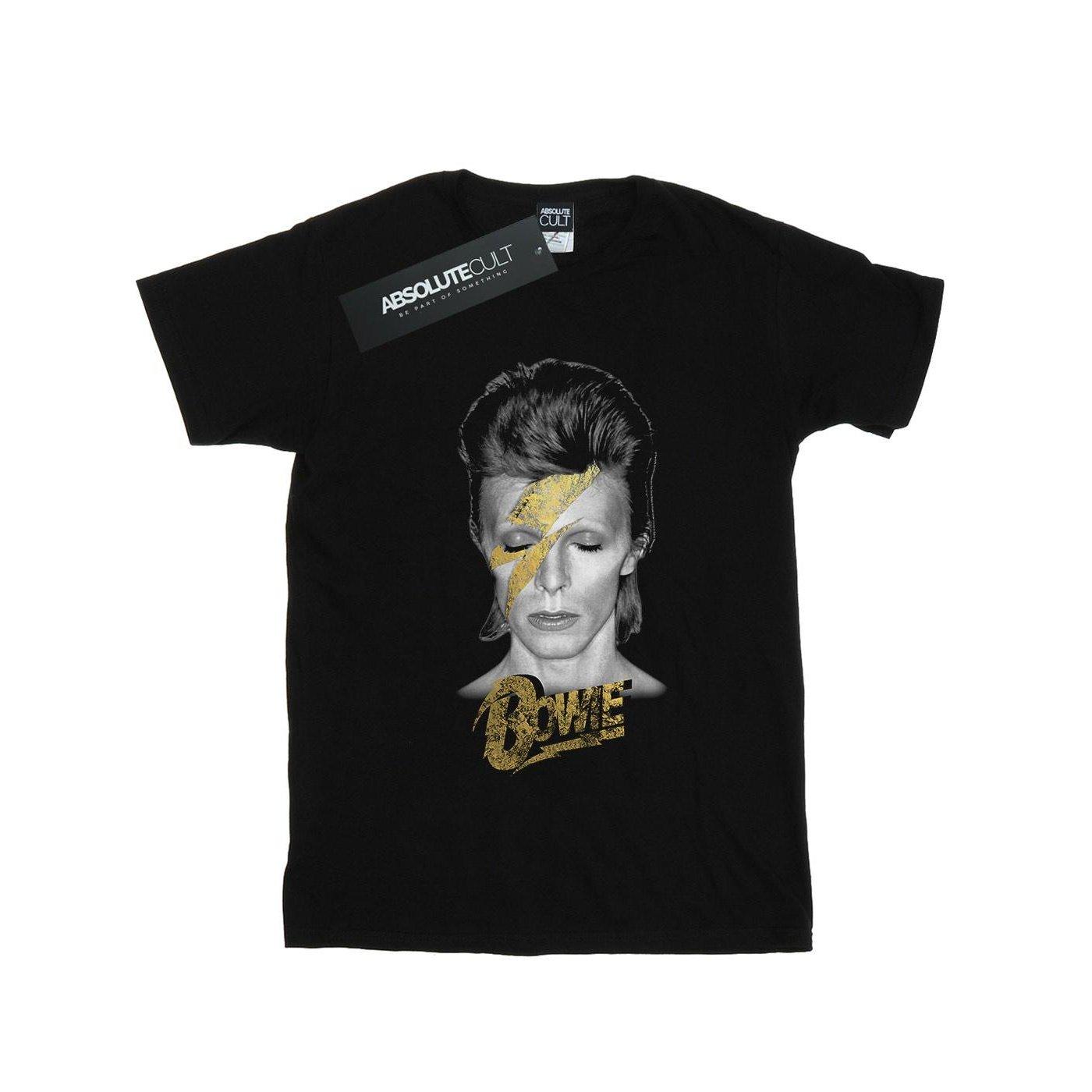 Aladdin Sane Gold Bolt Tshirt Jungen Schwarz 152-158 von David Bowie