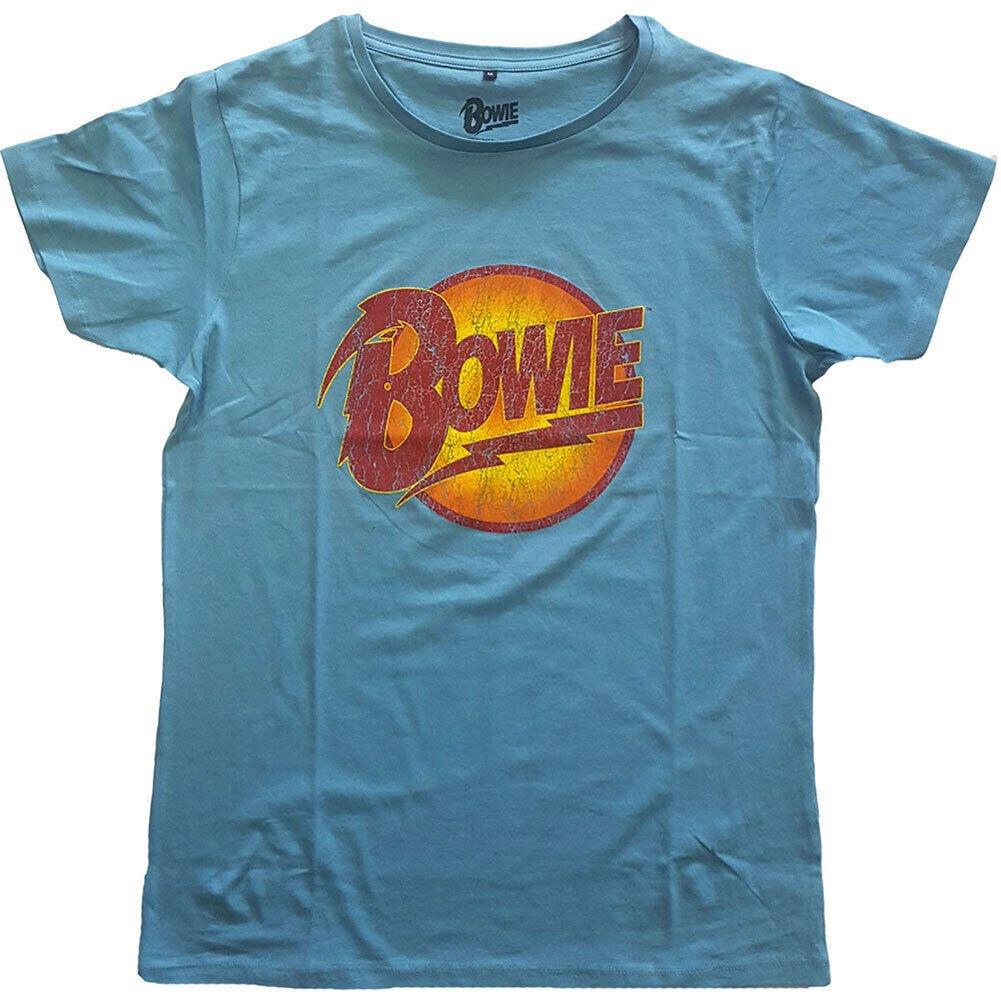 Diamond Dogs Tshirt Logo Damen Blau S von David Bowie