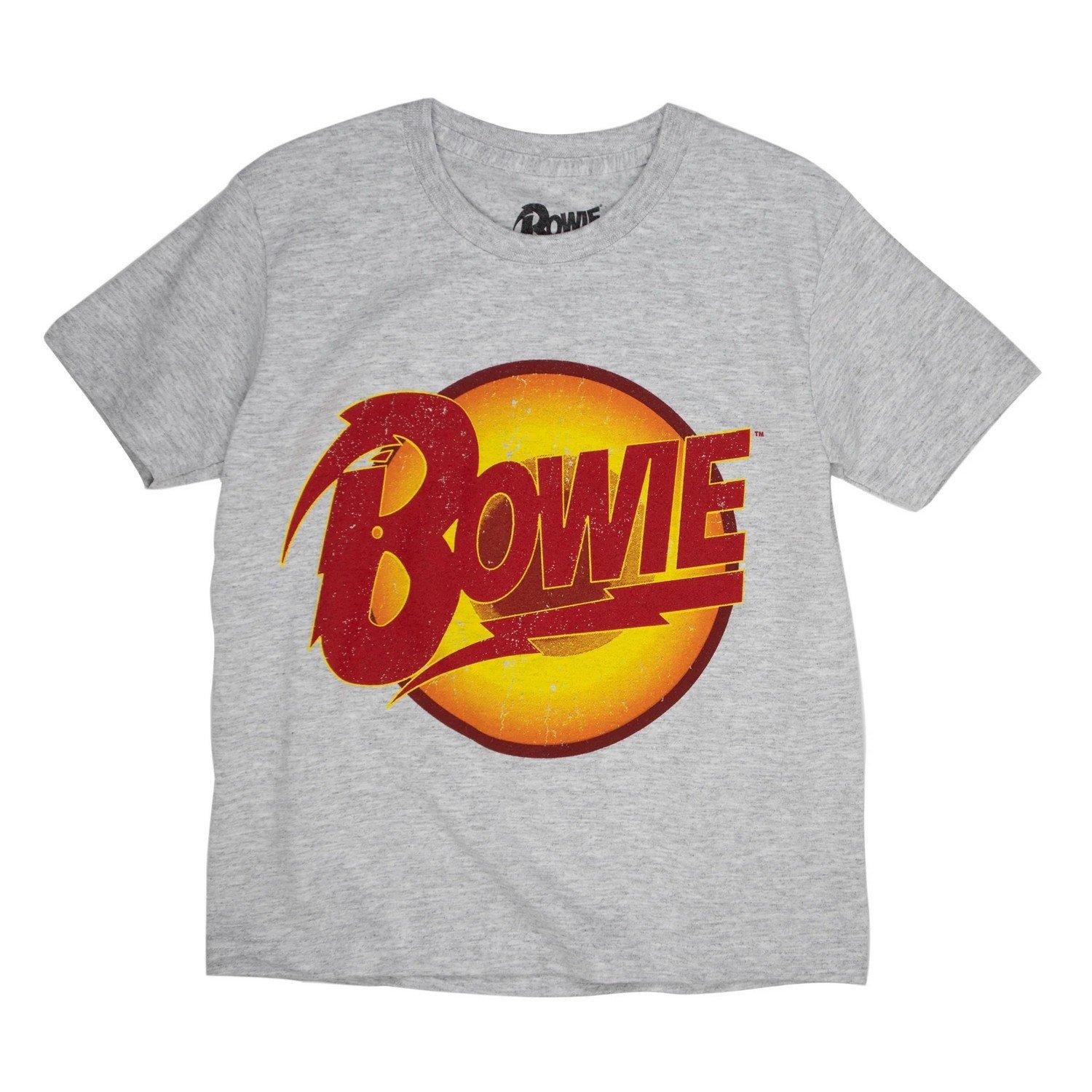 Diamond Dogs Tshirt Logo Jungen Grau 146/152 von David Bowie