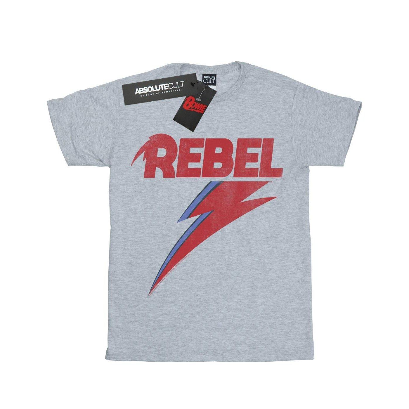 Distressed Rebel Tshirt Jungen Grau 128 von David Bowie