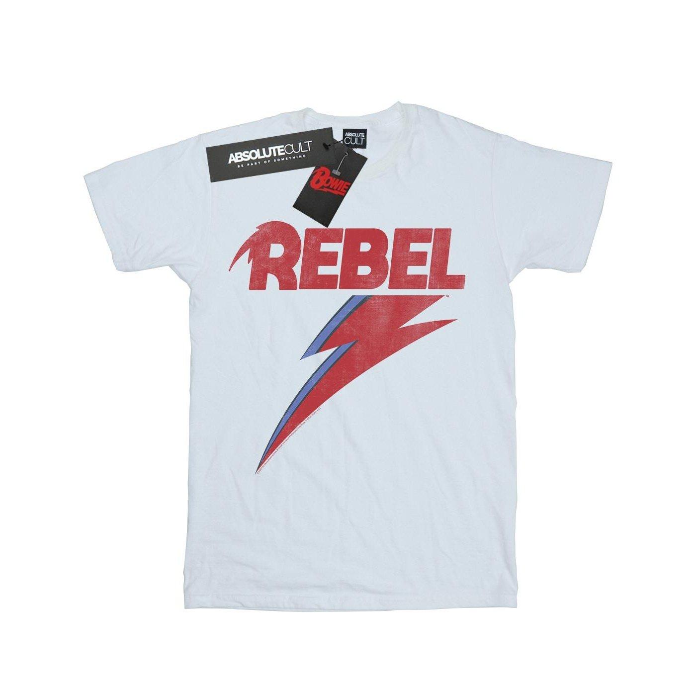 Distressed Rebel Tshirt Jungen Weiss 128 von David Bowie