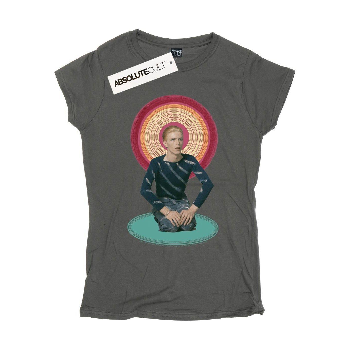 Kneeling Halo Tshirt Damen Charcoal Black L von David Bowie