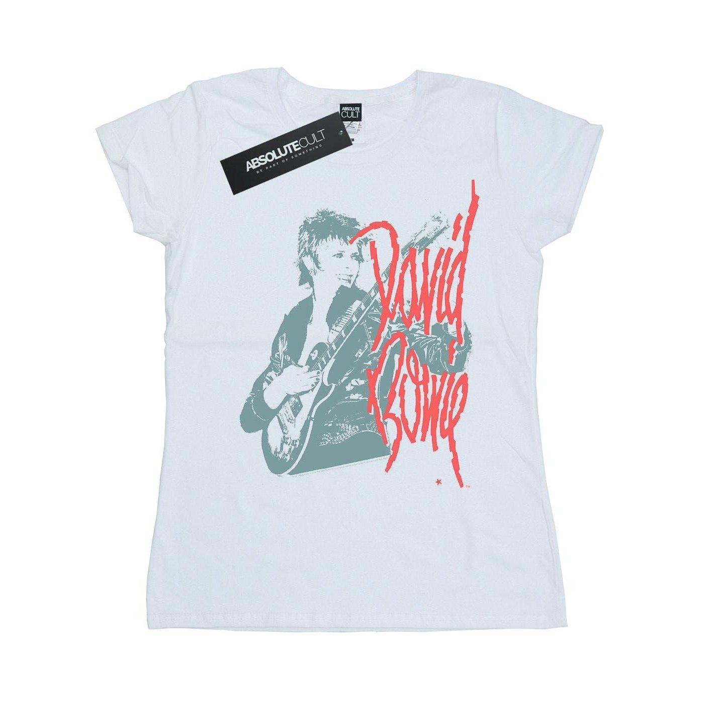 Mono Guitar Tshirt Damen Weiss L von David Bowie