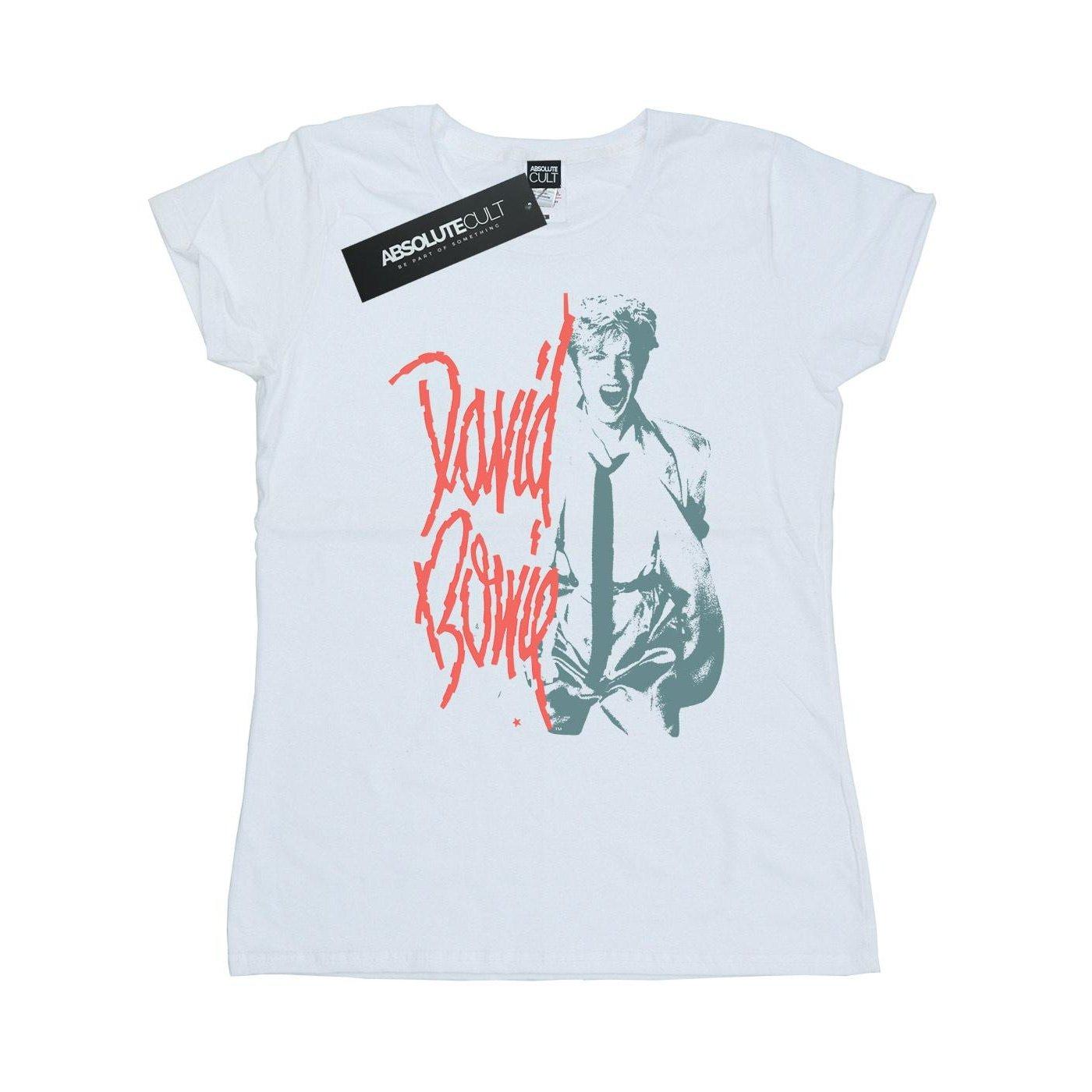 Mono Shout Tshirt Damen Weiss L von David Bowie