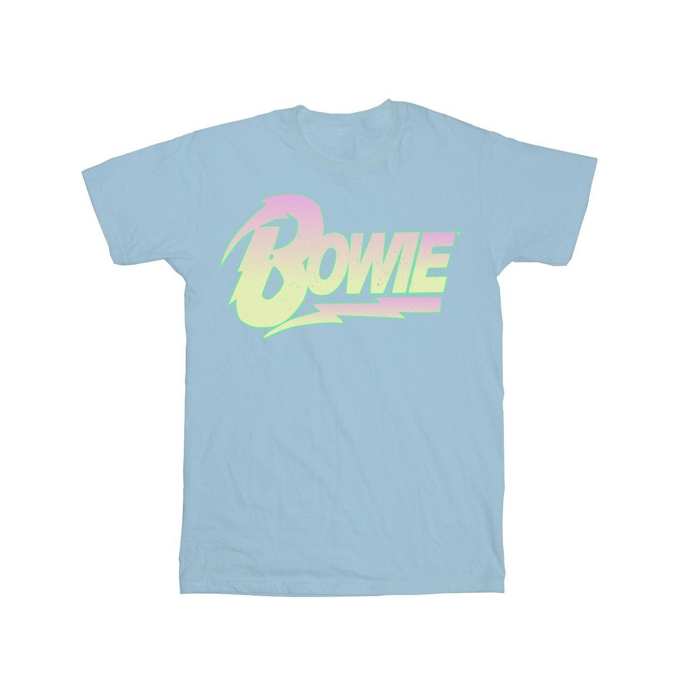 Neon Logo Tshirt Jungen Blau 116 von David Bowie