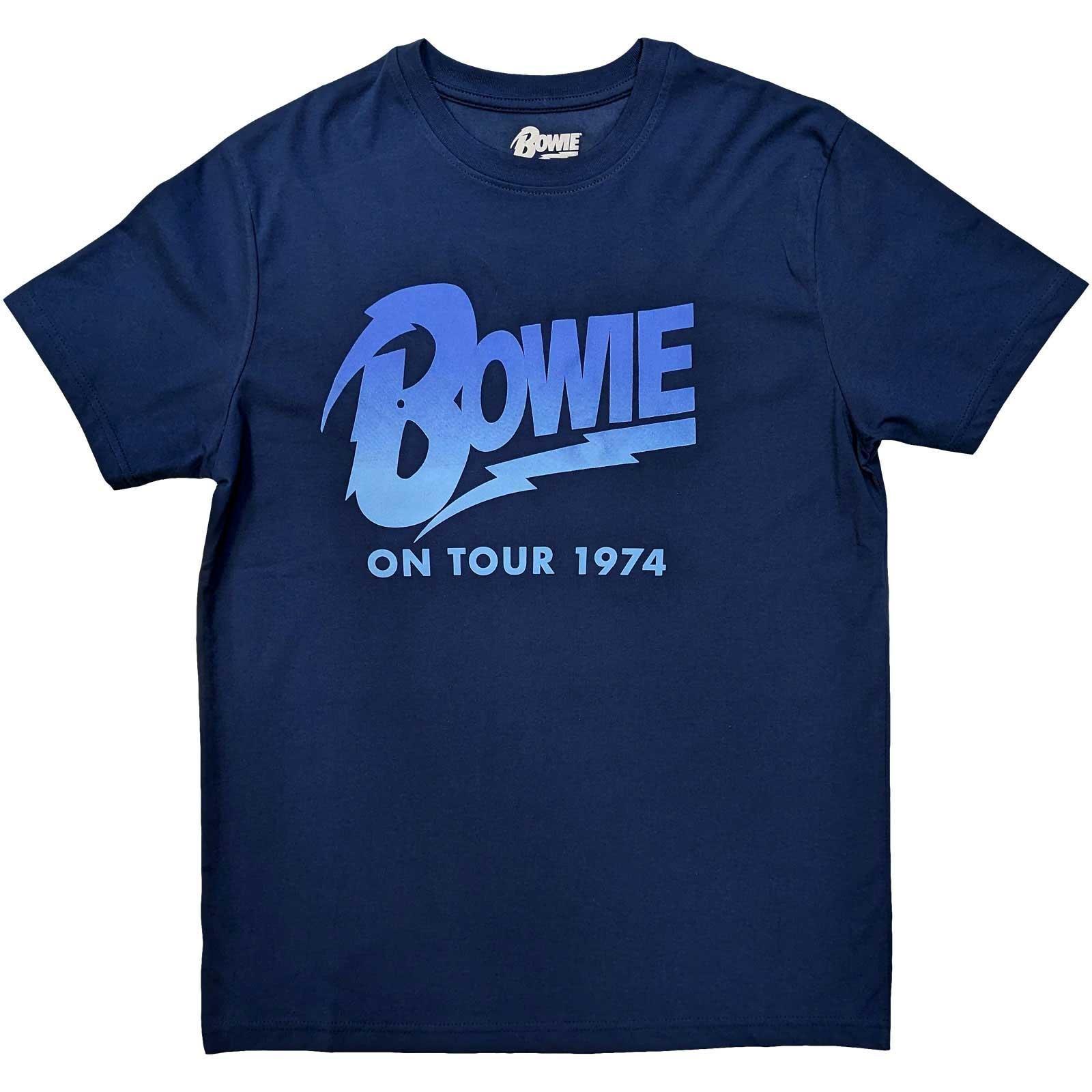 On Tour 1974 Tshirt Damen Blau Denim L von David Bowie