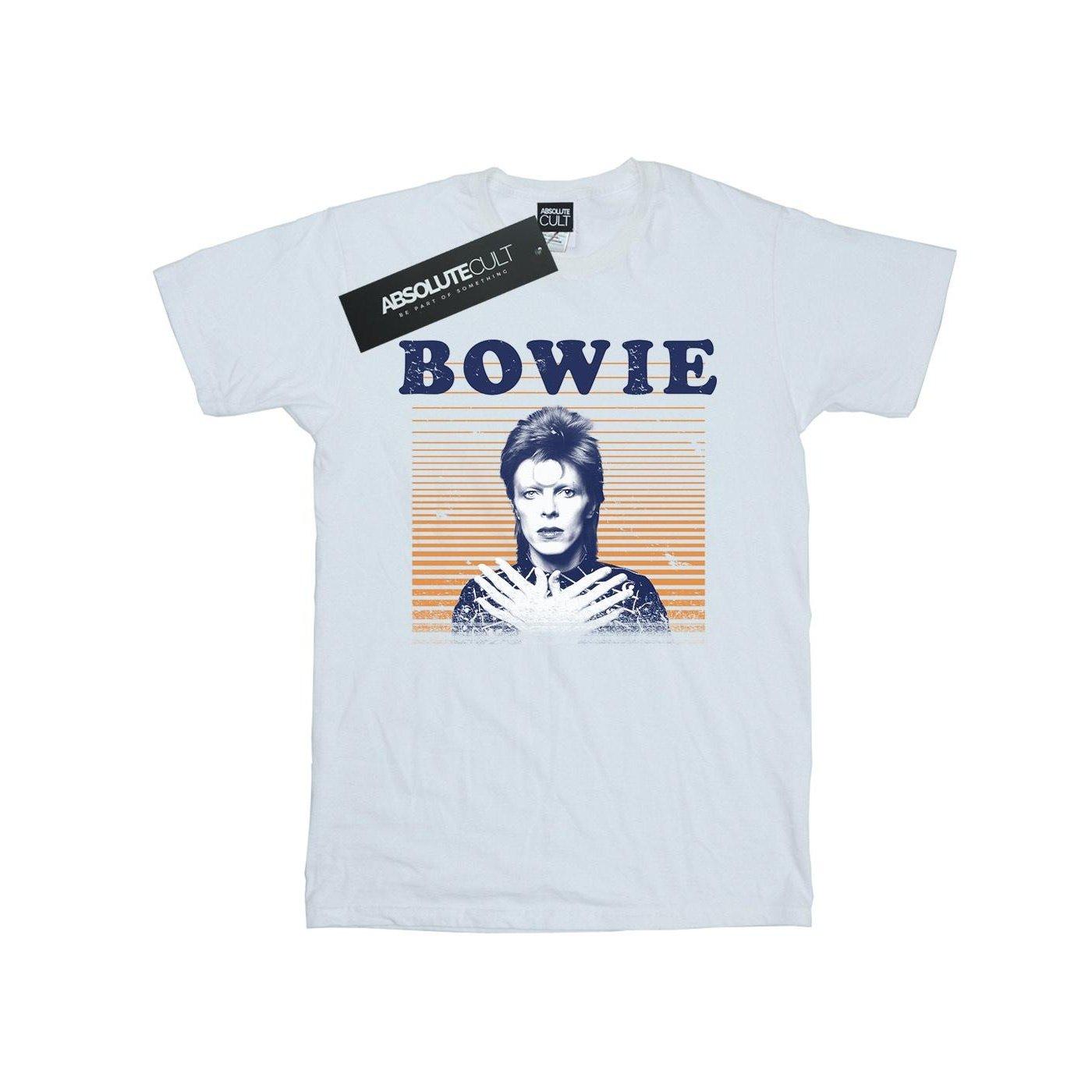 Orange Stripes Tshirt Jungen Weiss 152-158 von David Bowie