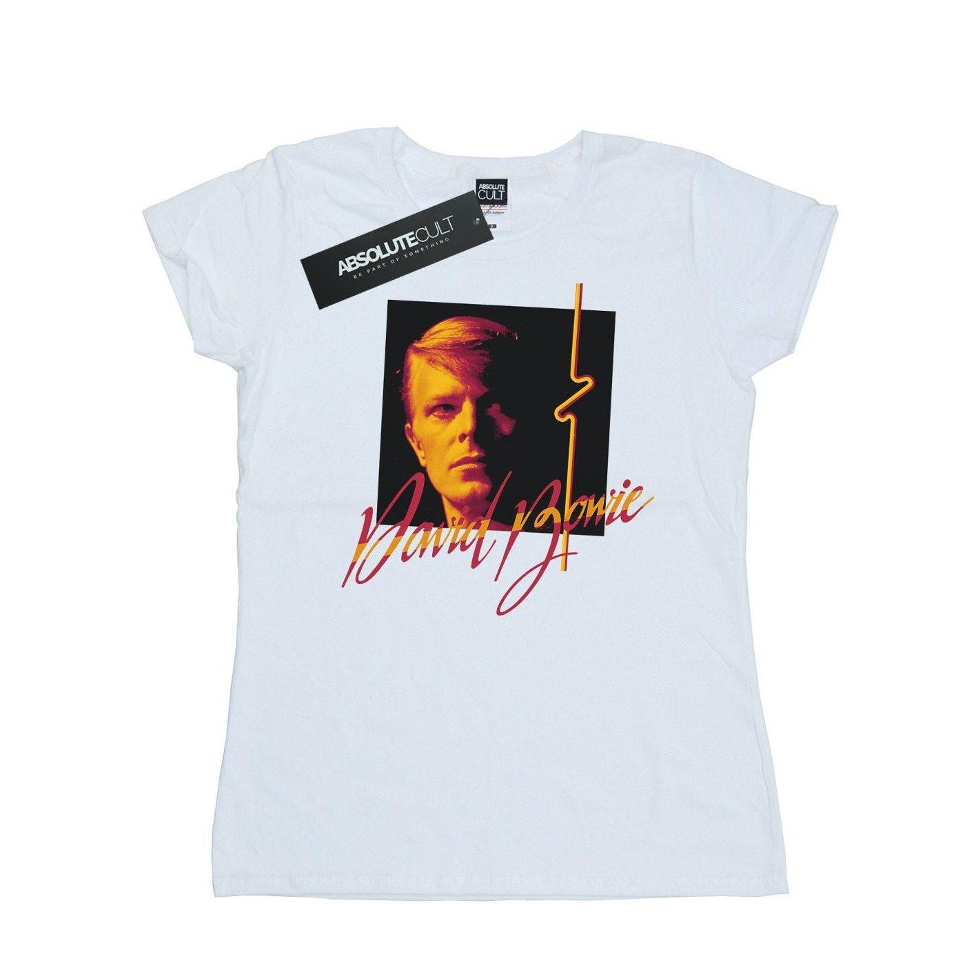 Photo Angle 90s Tshirt Damen Weiss M von David Bowie