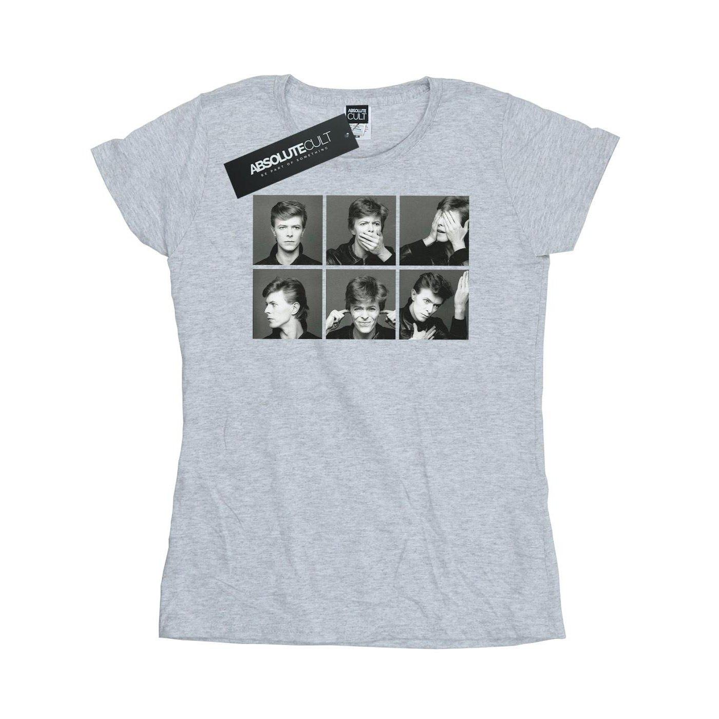 Photo Collage Tshirt Damen Grau S von David Bowie