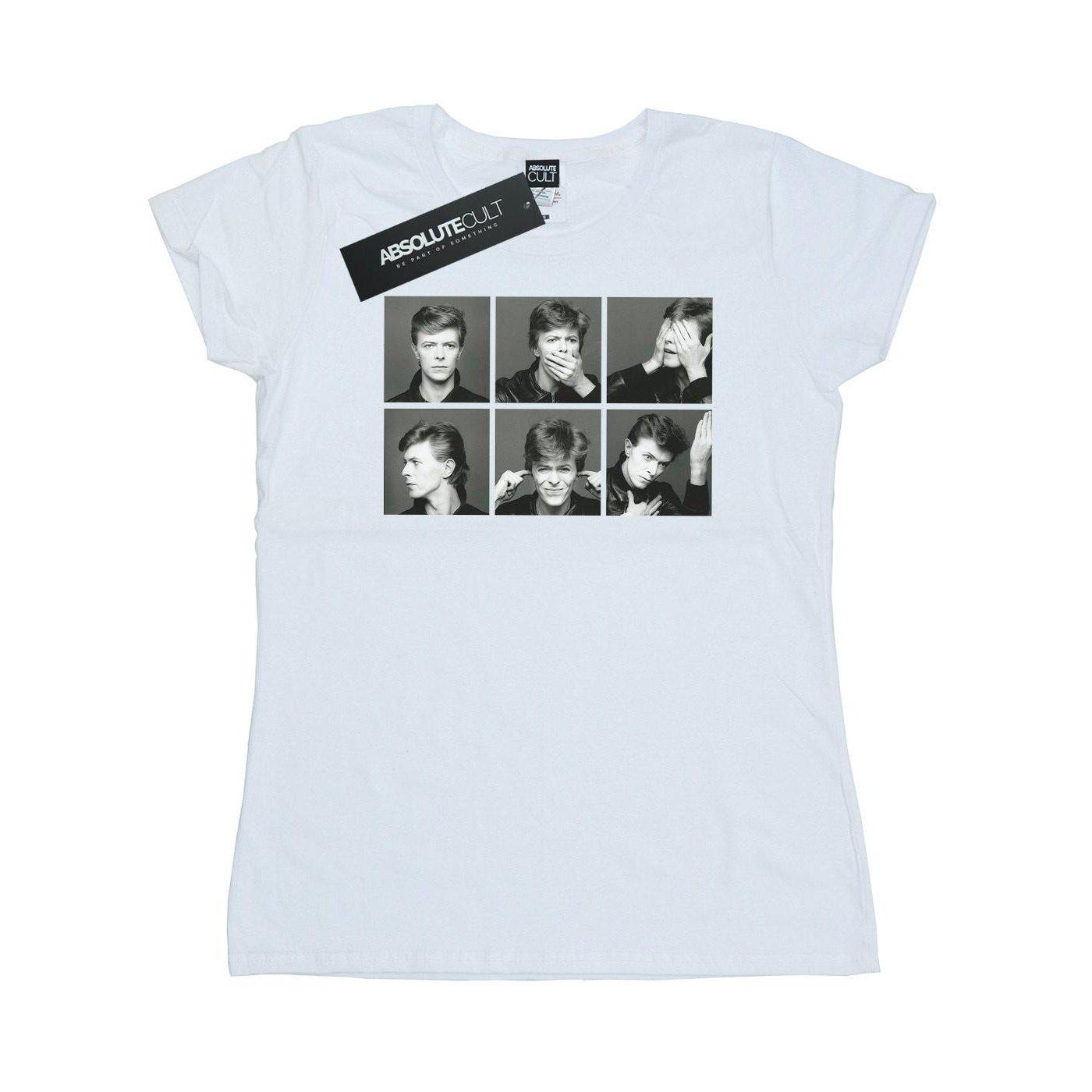Photo Collage Tshirt Damen Weiss L von David Bowie