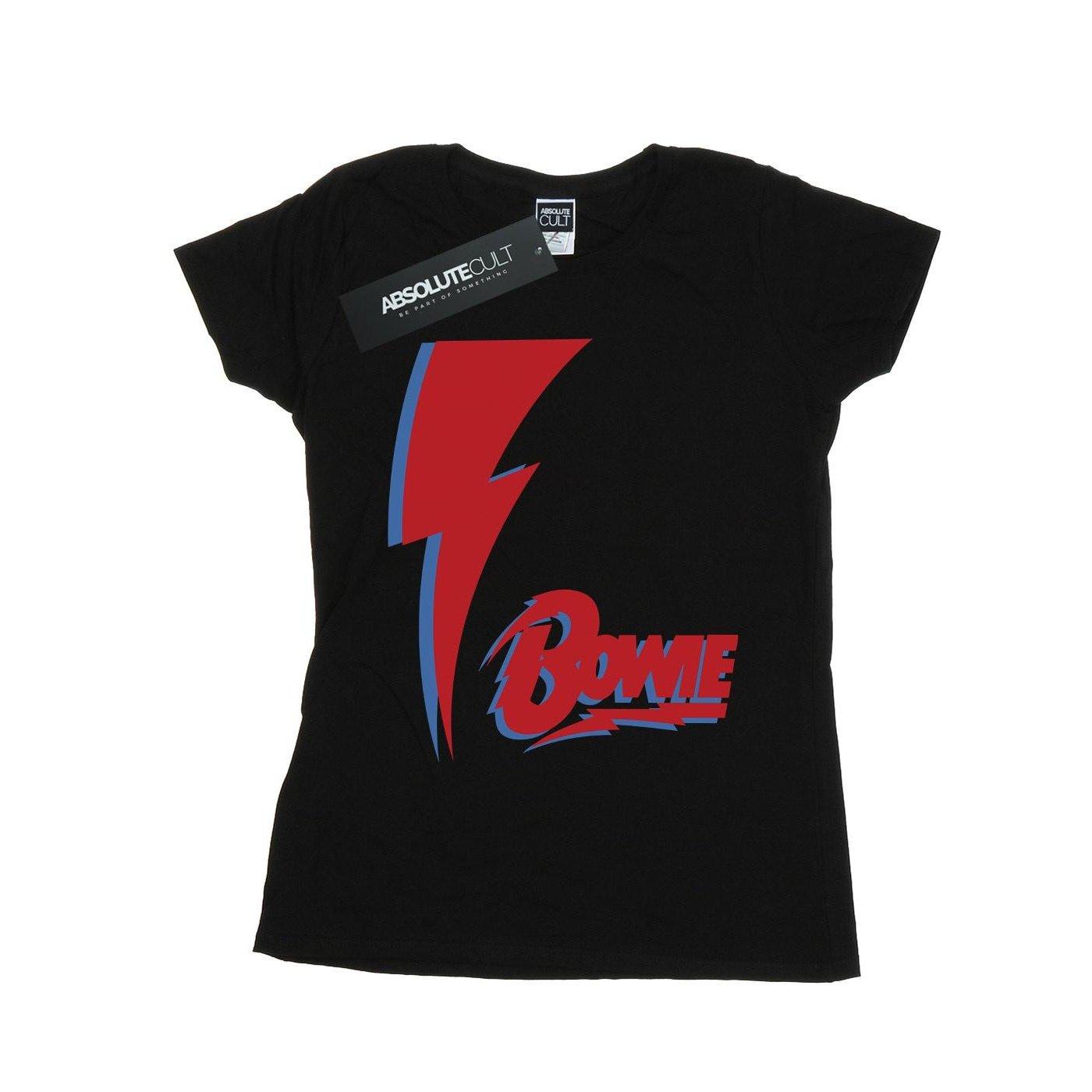 Red Bolt Tshirt Damen Schwarz S von David Bowie