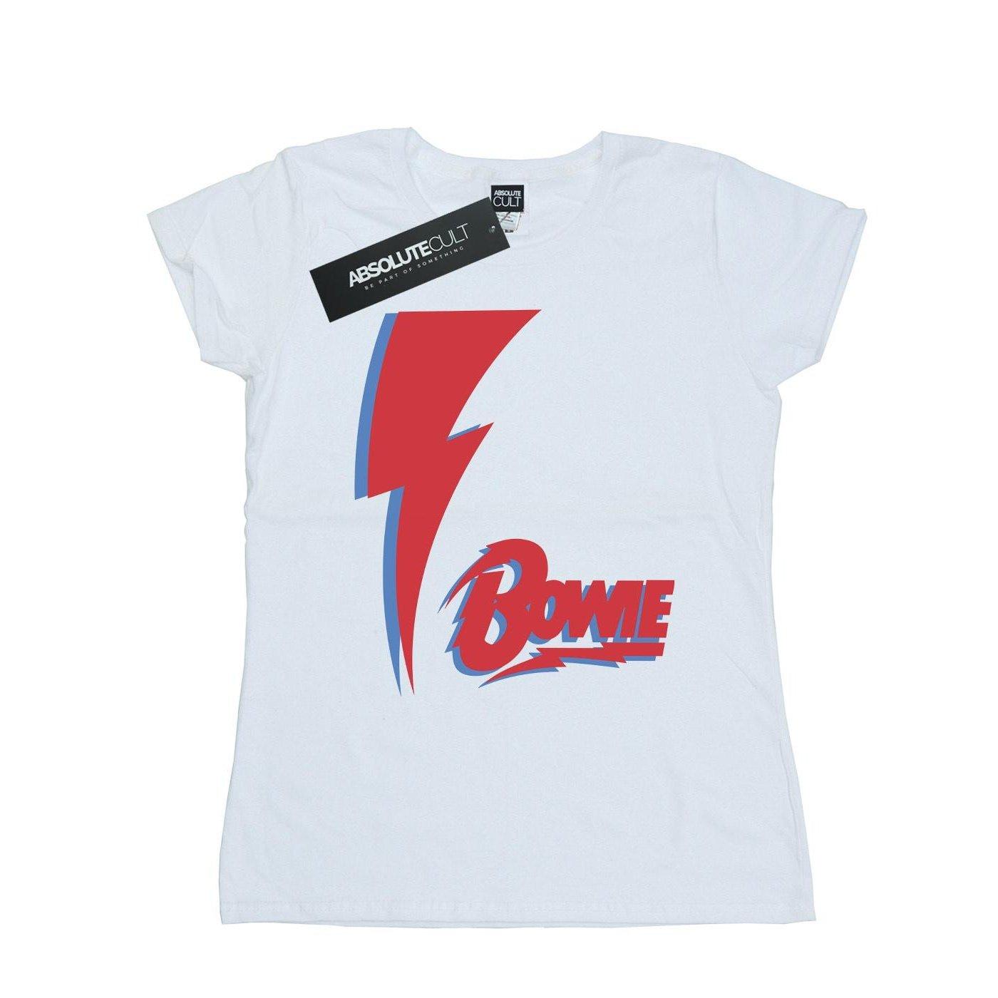 Red Bolt Tshirt Damen Weiss L von David Bowie