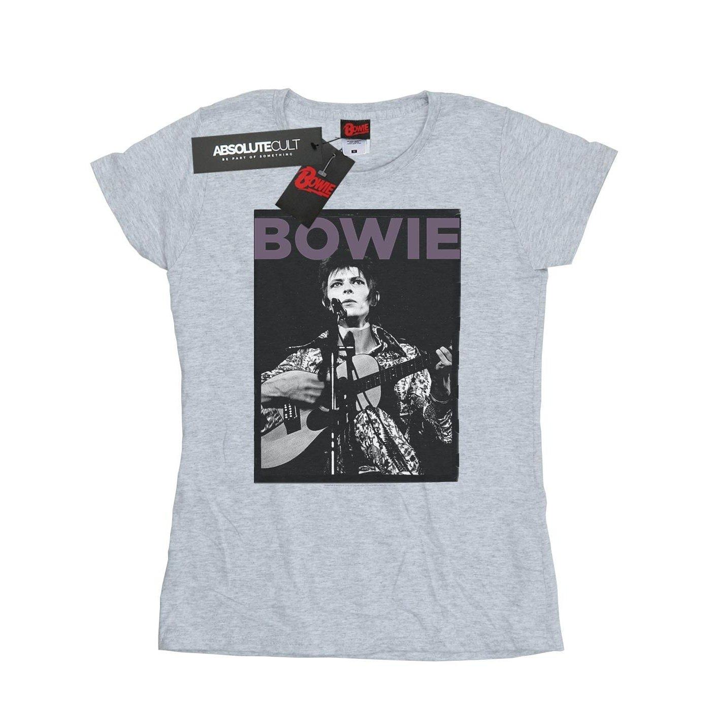 Rock Poster Tshirt Damen Grau M von David Bowie