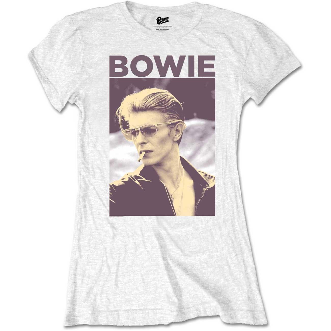 Smoking Tshirt Damen Weiss L von David Bowie