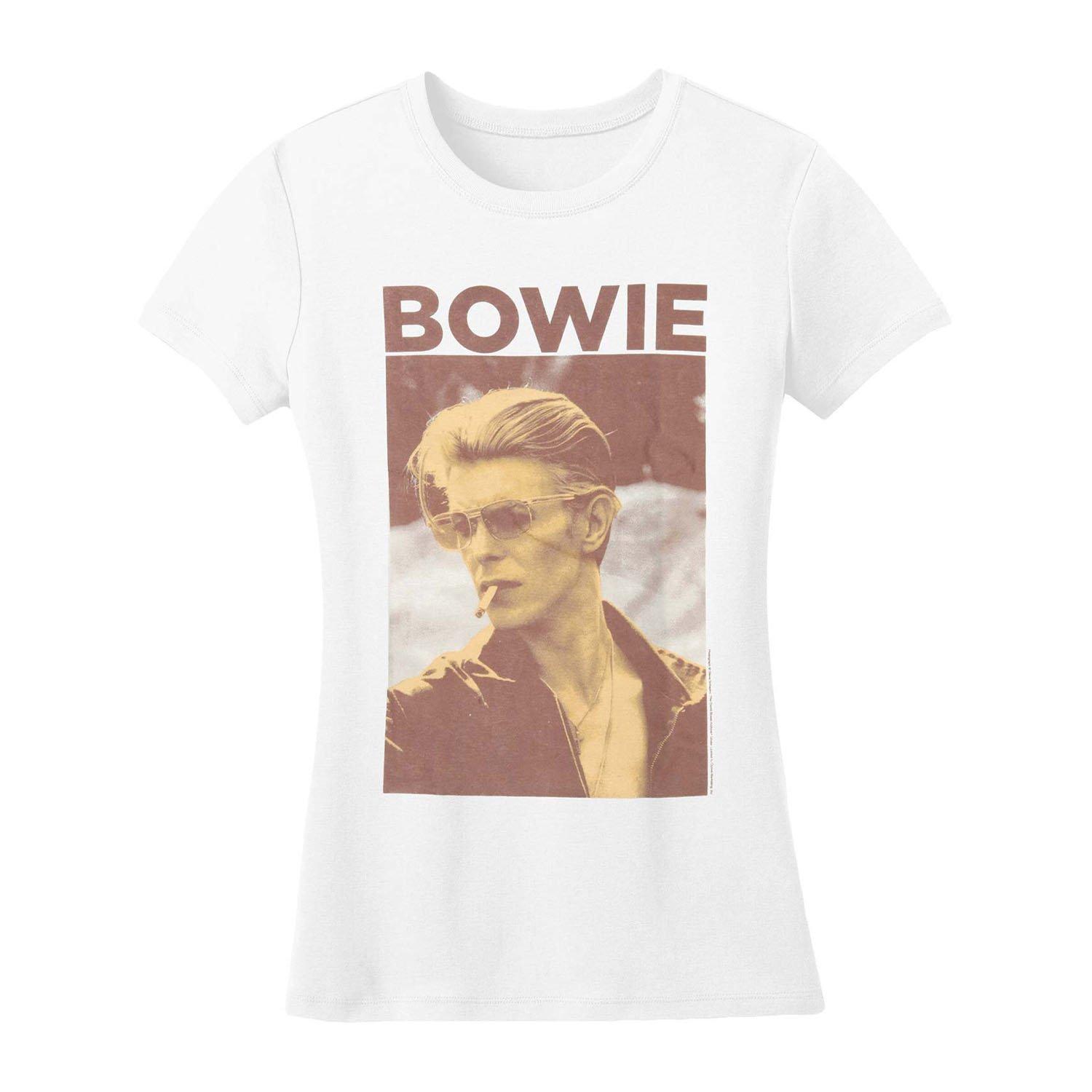 Smoking Tshirt Damen Weiss L von David Bowie