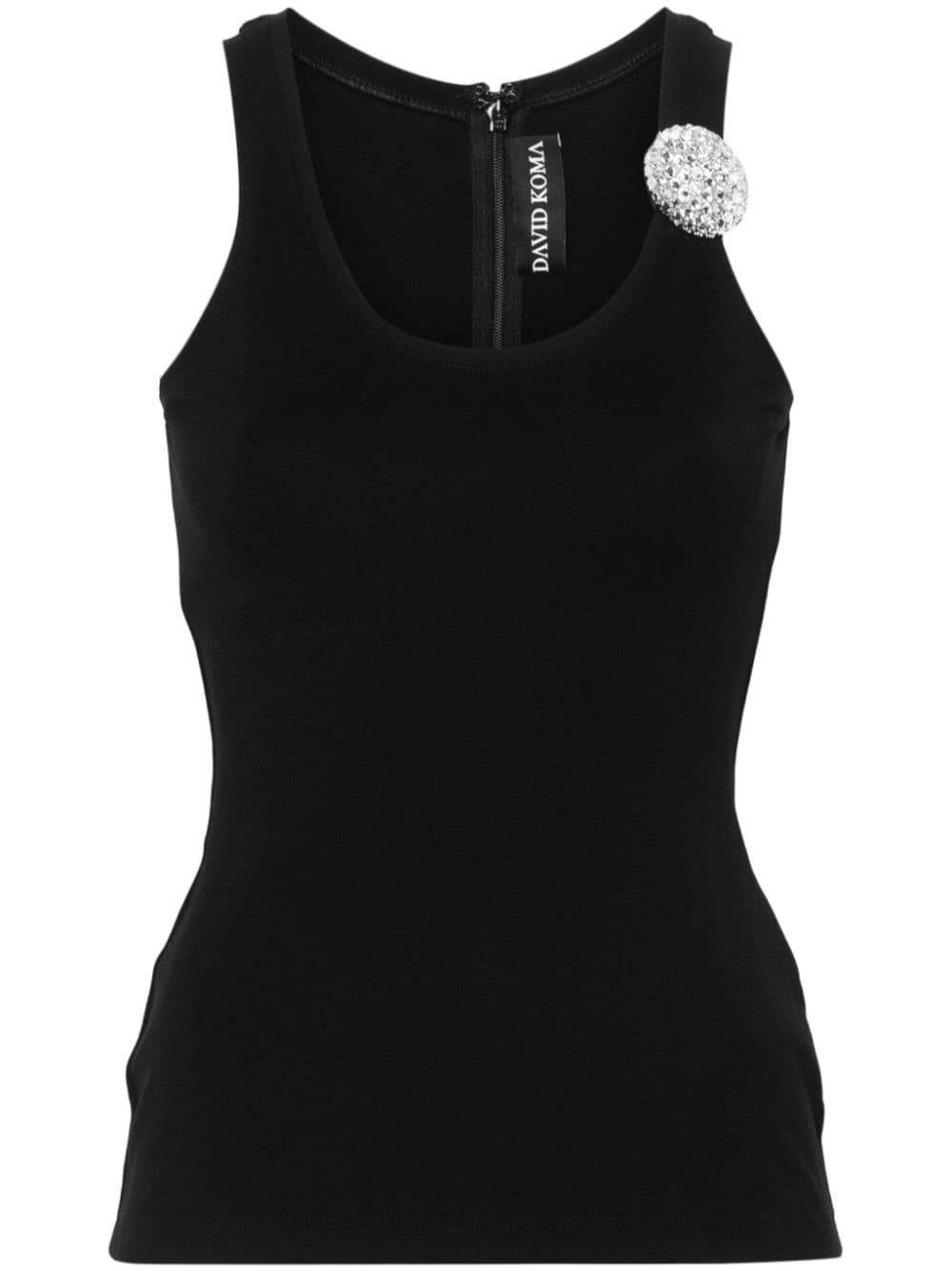 David Koma crystal-ball tank top - Black von David Koma