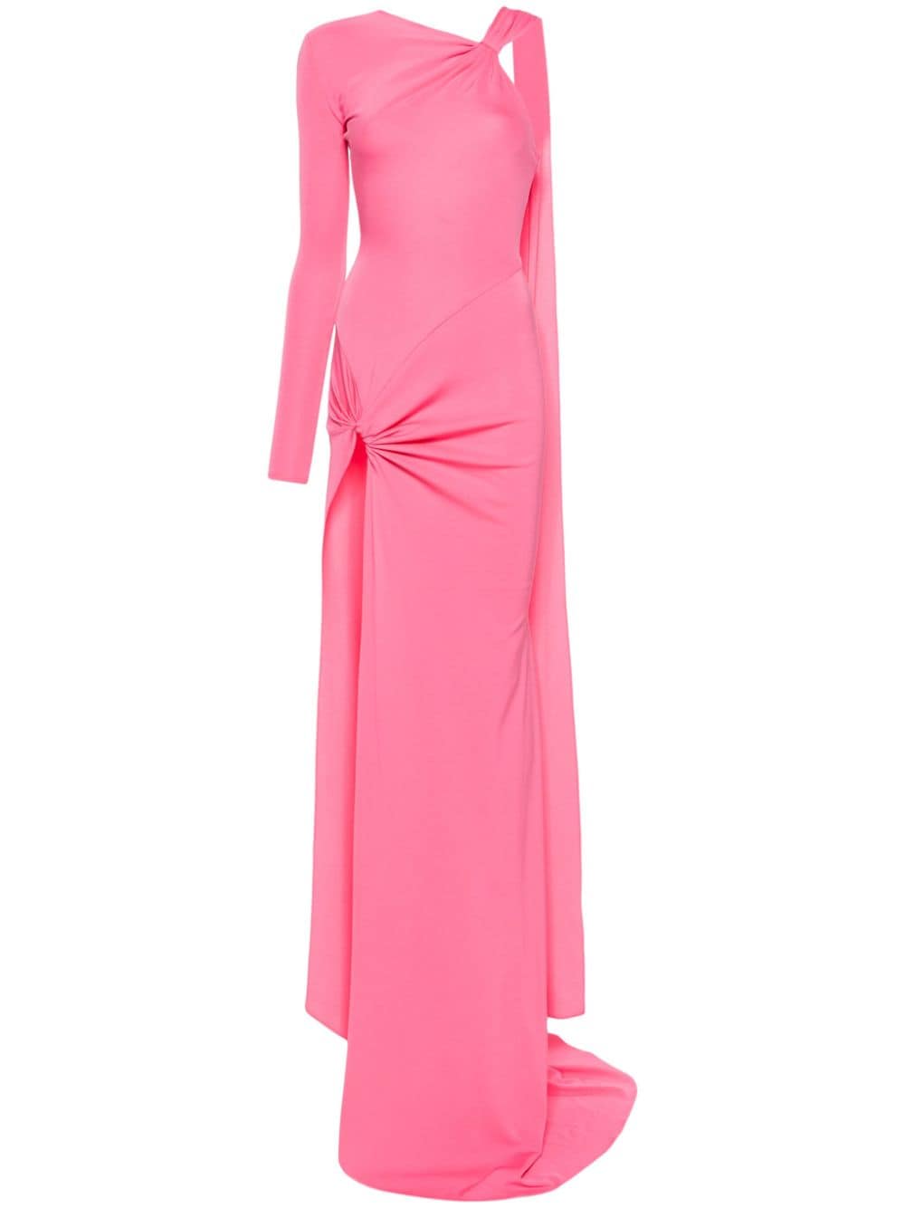 David Koma knot-detail asymmetric maxi dress - Pink von David Koma