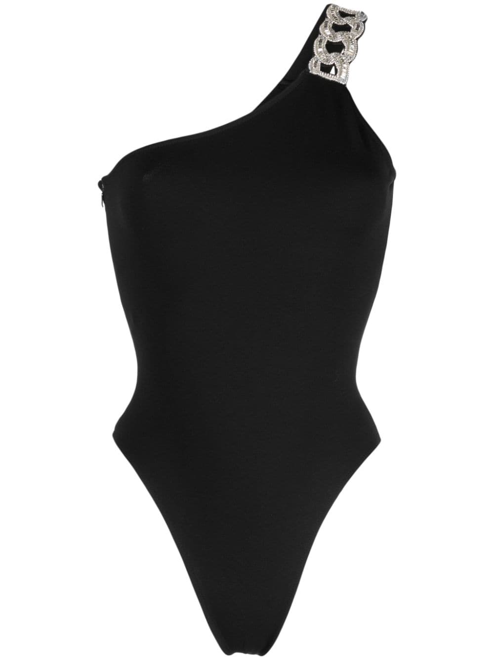 David Koma one-shoulder chain-link bodysuit - Black von David Koma