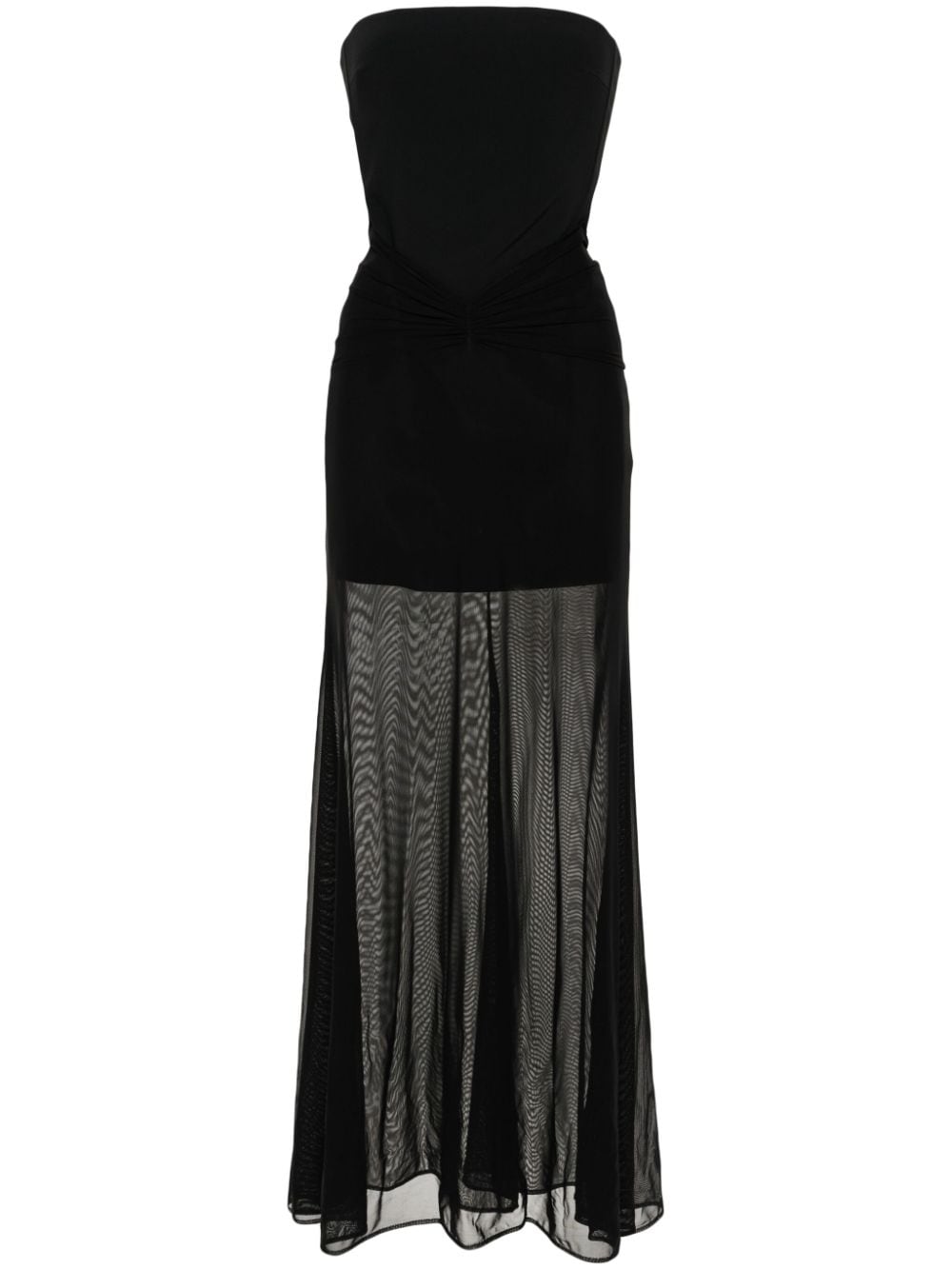David Koma panelled strapless gown - Black von David Koma