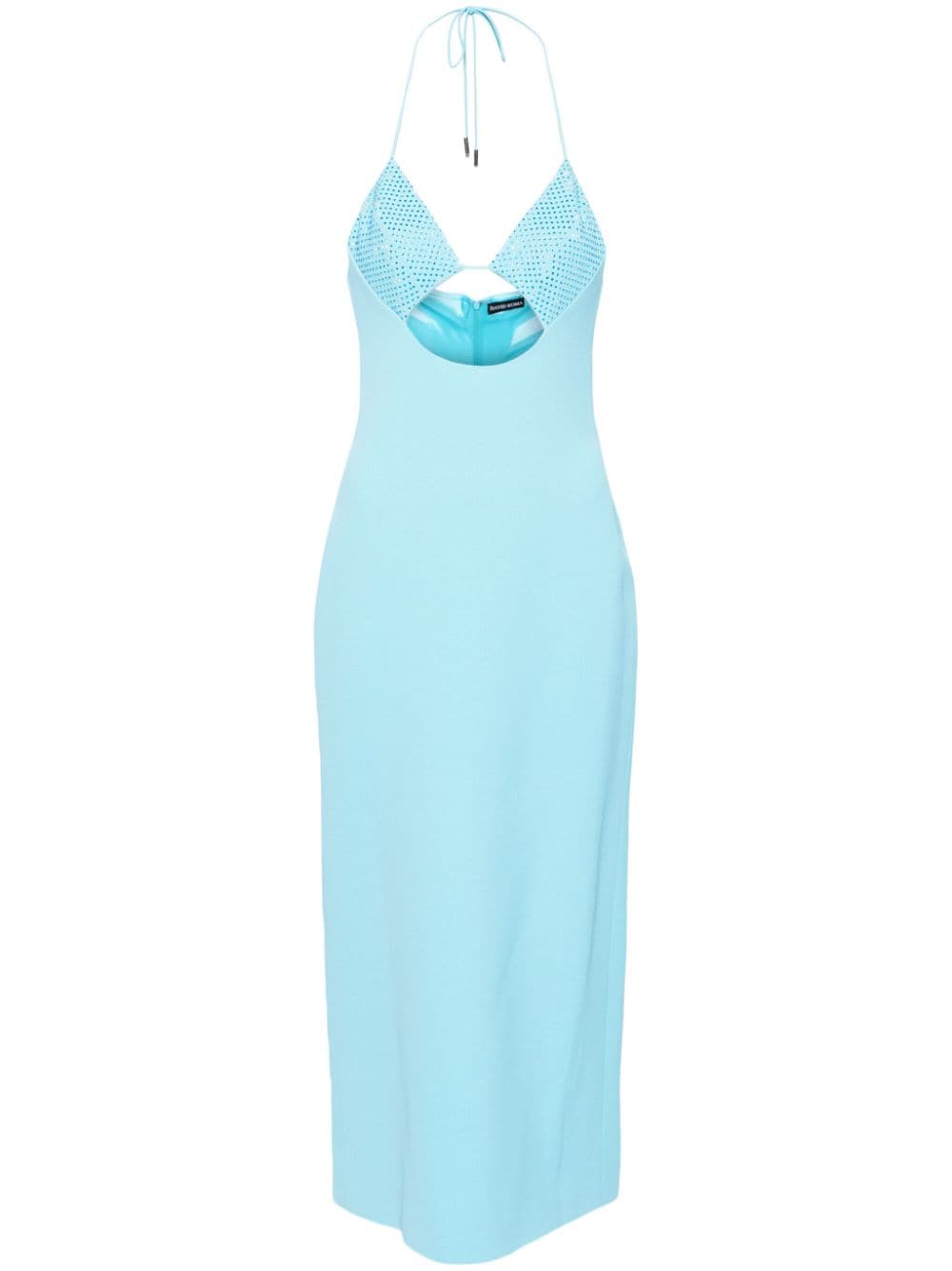 David Koma rhinestoned cut-out maxi dress - Blue von David Koma