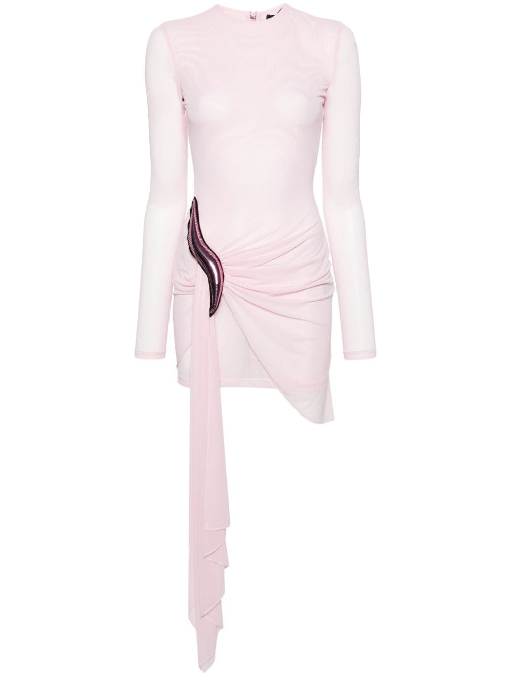 David Koma ruched mesh mini dress - Pink von David Koma