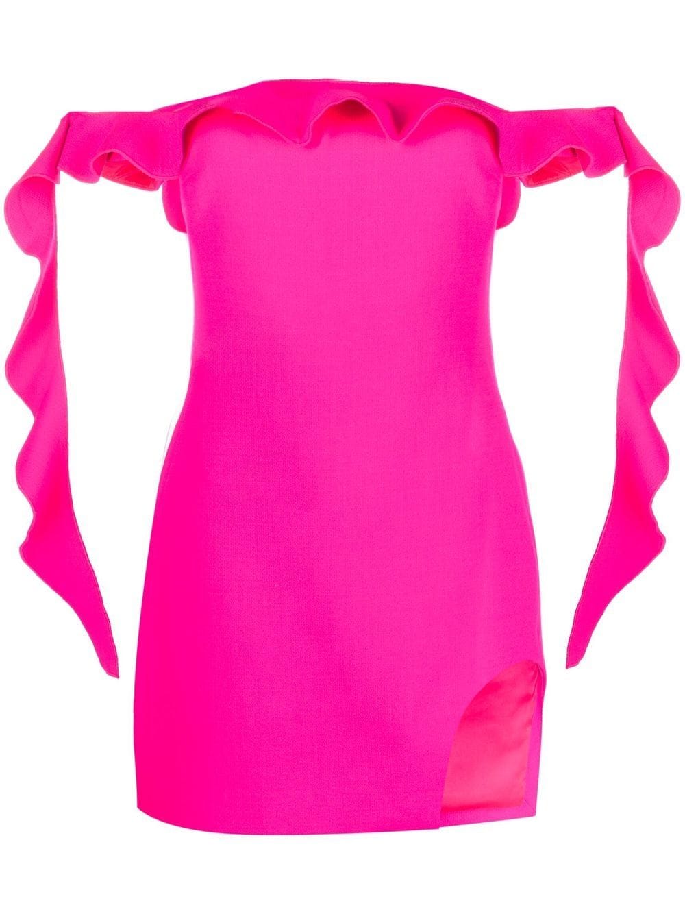 David Koma ruffle-detail off-shoulder dress - Pink von David Koma