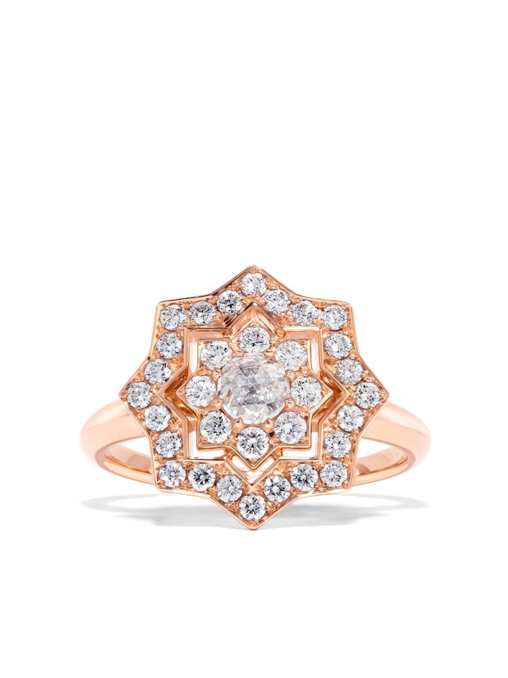 David Morris 18kt rose gold Astra diamond ring - Pink von David Morris