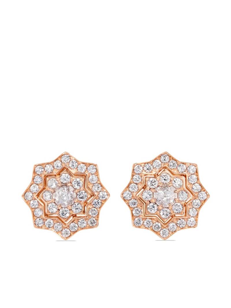 David Morris 18kt rose gold Astra diamond stud earrings - Pink von David Morris