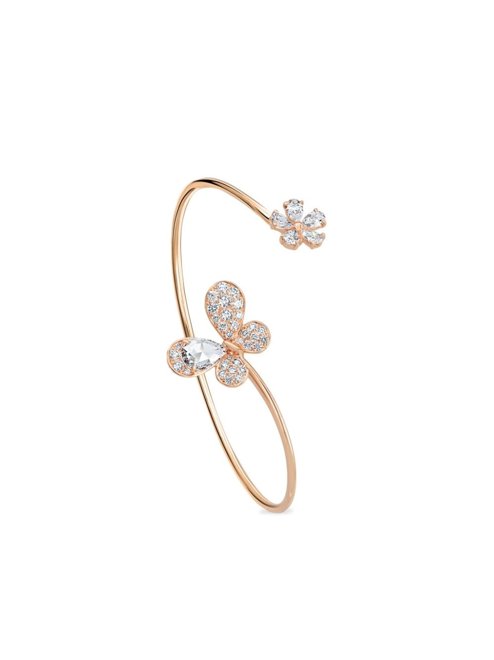 David Morris 18kt rose gold Pixie diamond bangle - Pink von David Morris