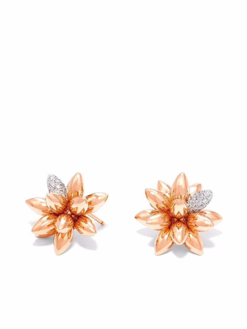 David Morris 18kt rose gold hedgehog diamond small stud earrings - Pink von David Morris