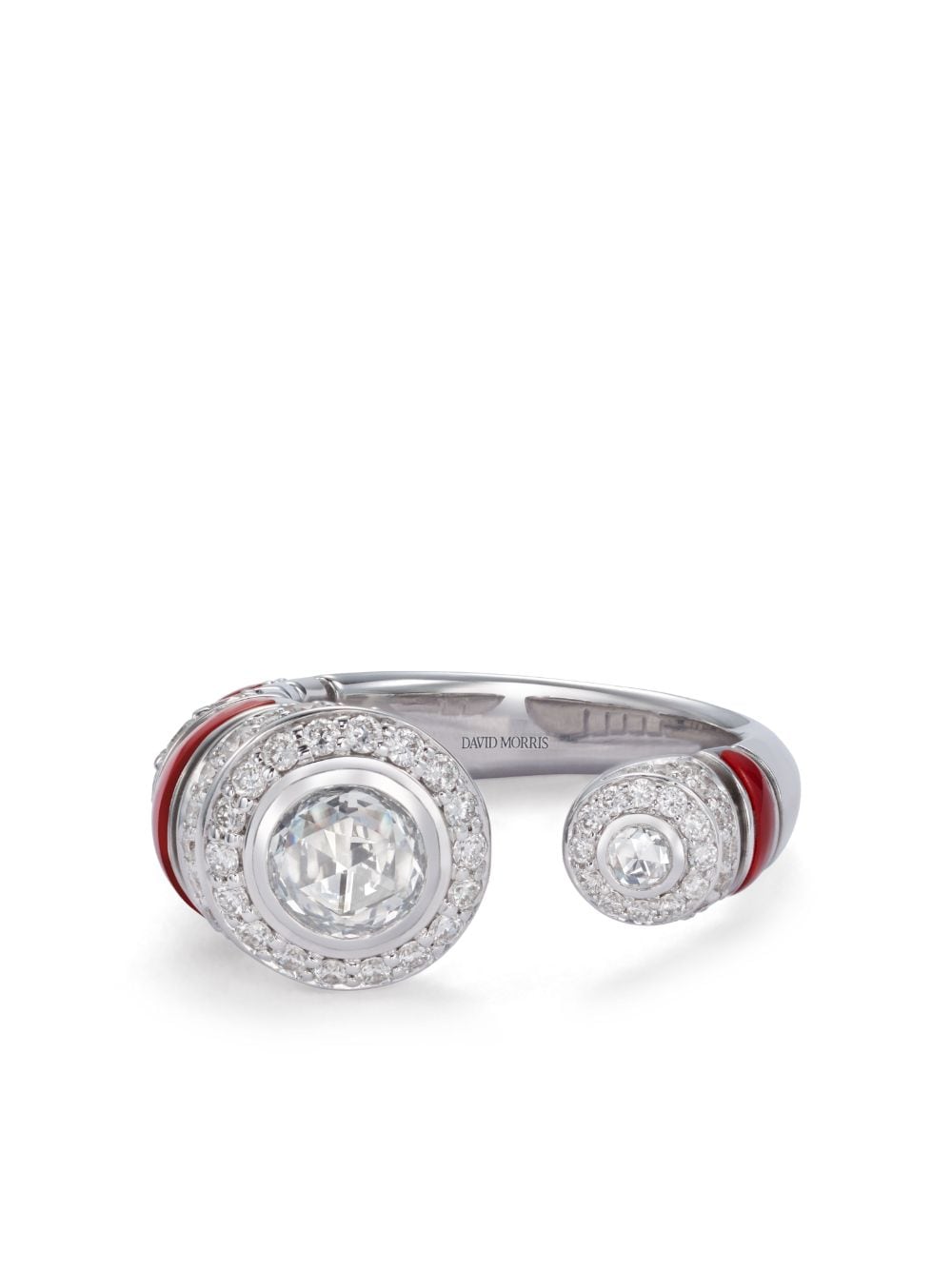 David Morris 18kt white gold Asiyah diamond ring - Silver von David Morris