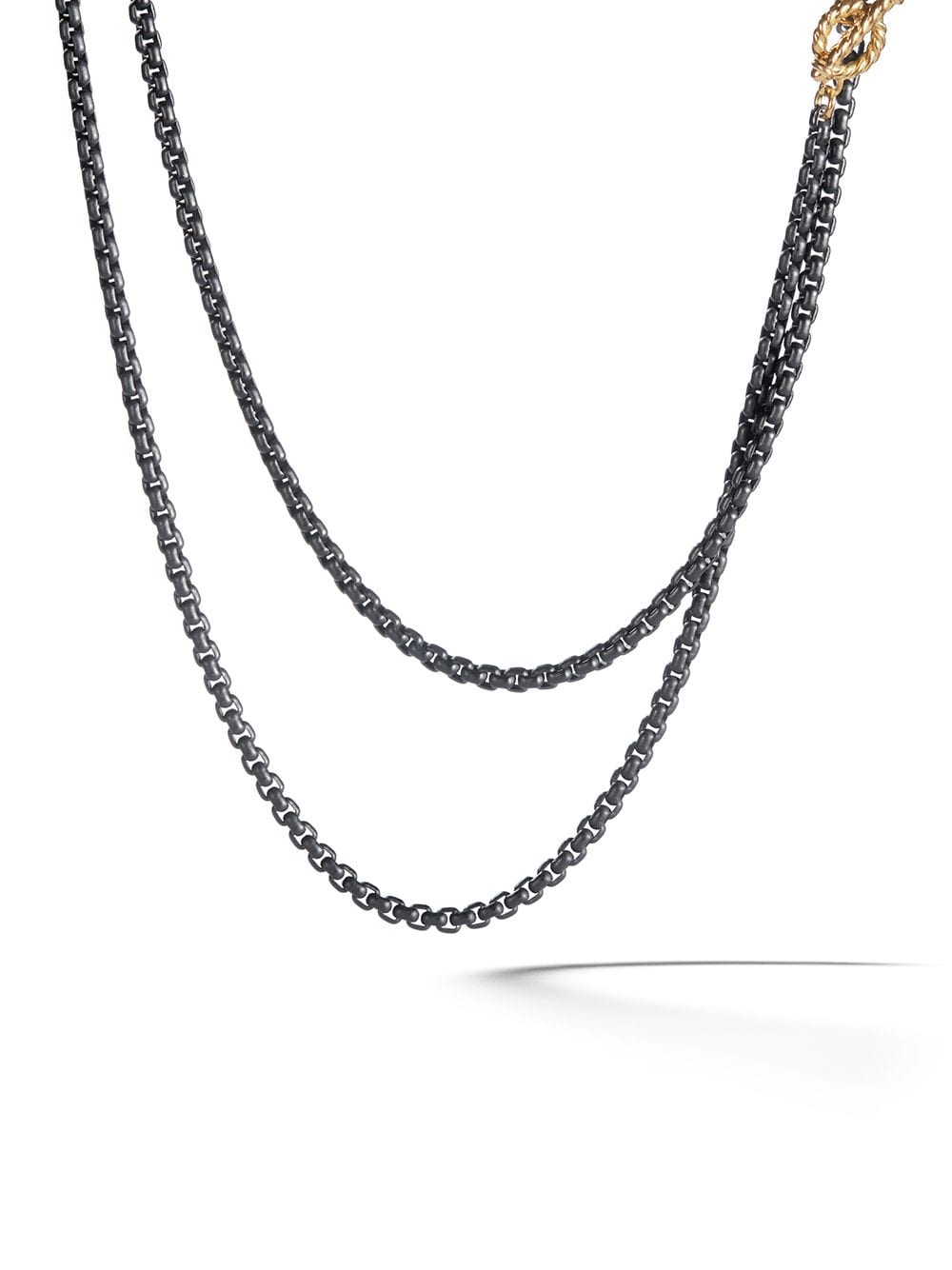 David Yurman 14kt yellow gold DY Bel Aire chain necklace - Black von David Yurman