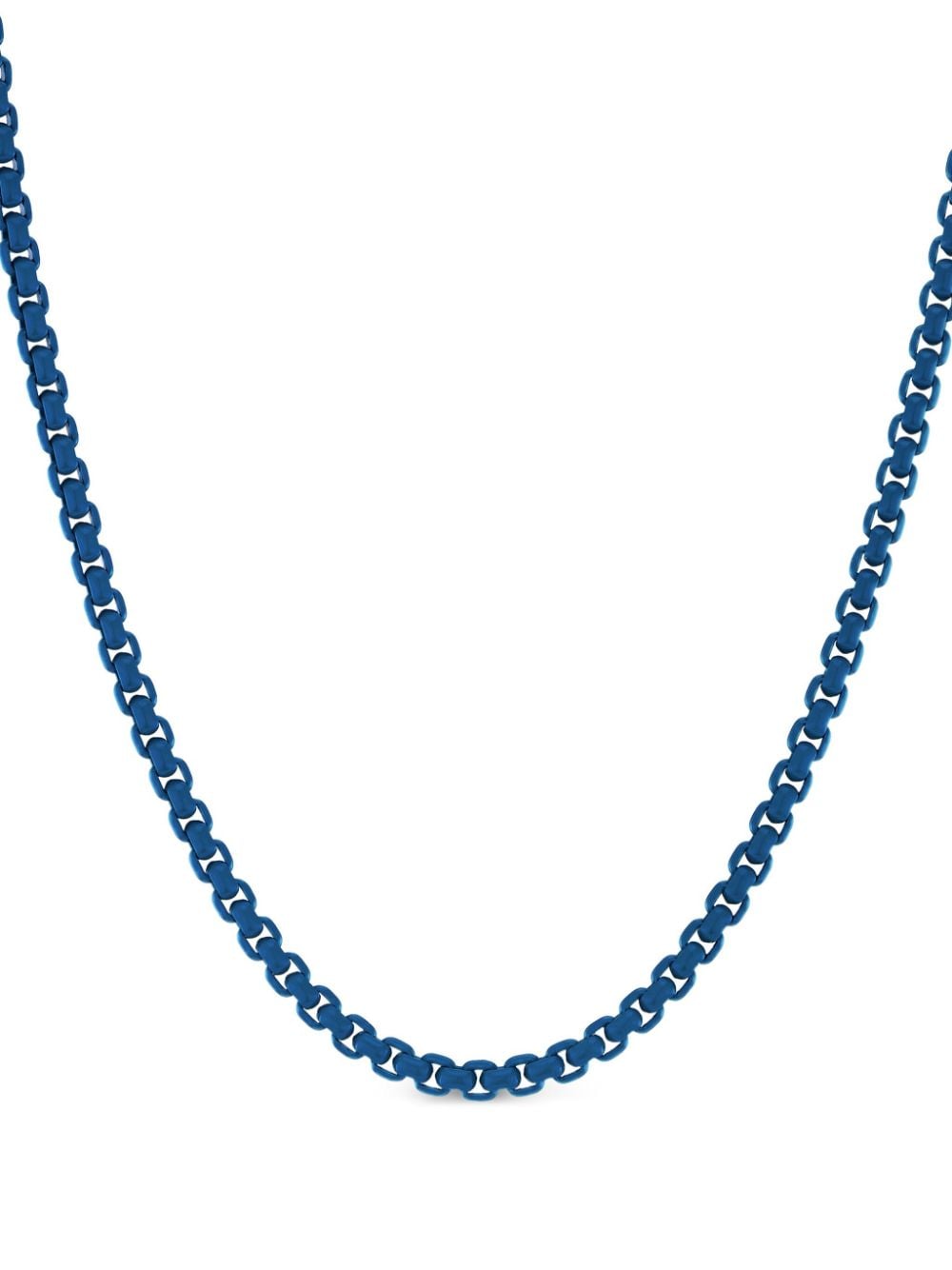 David Yurman 14kt yellow gold and stainless steel DY Bel Aire box-chain necklace - Blue von David Yurman
