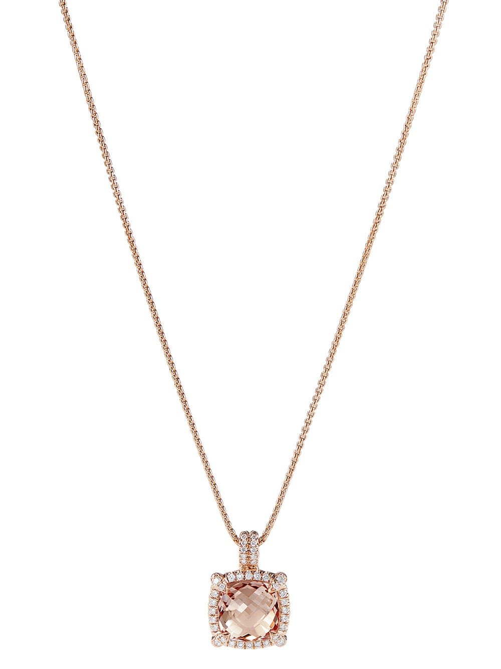 David Yurman 18kt rose gold Chatelaine morganite and diamond necklace - Pink von David Yurman